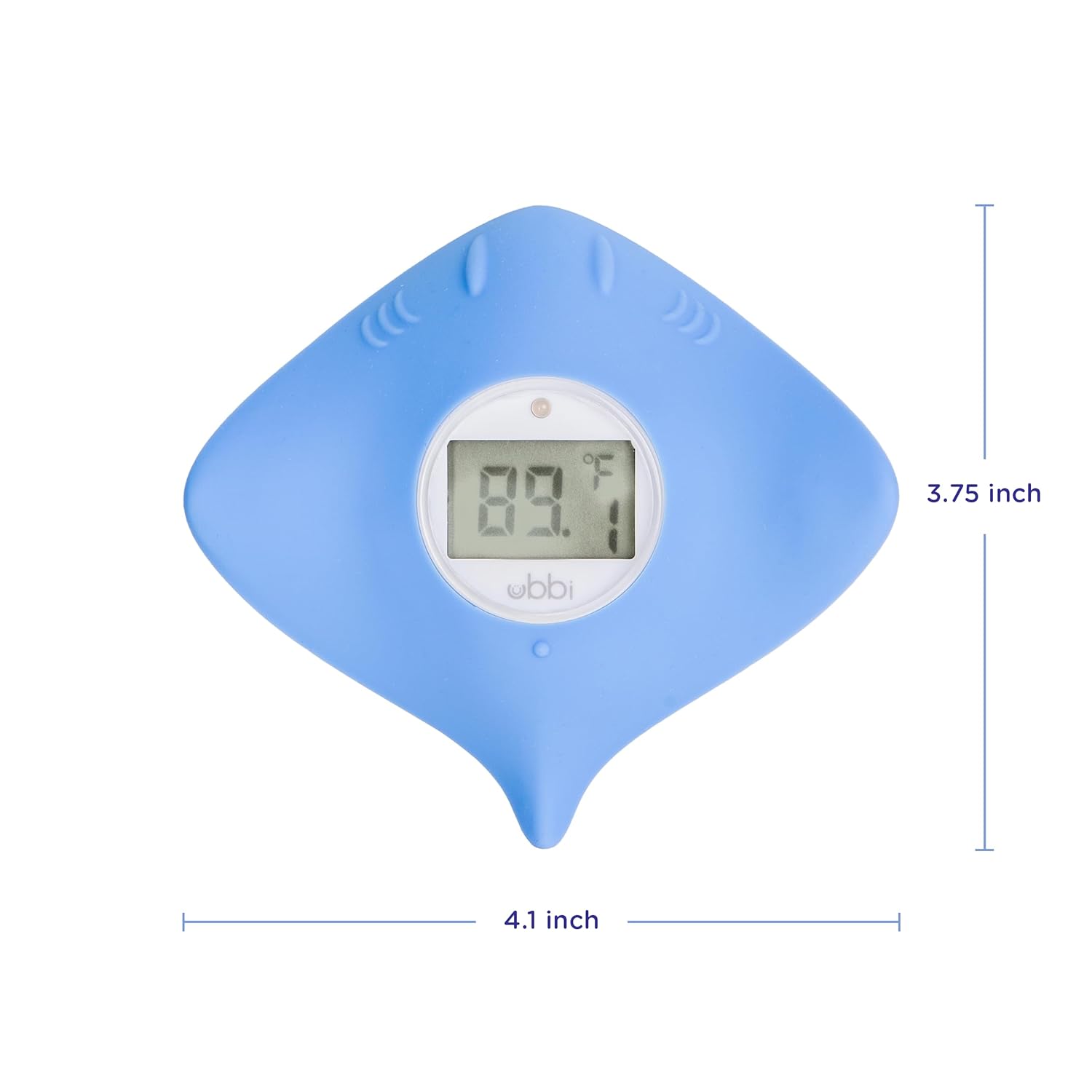 Alternative view of Ubbi Stingray Baby Bath Thermometer for Newborns and Infants, Accurate and Instant High and Low Digital Reads, Floating Silicone Safety Thermometer, Newborn Registry Must Haves, Blue