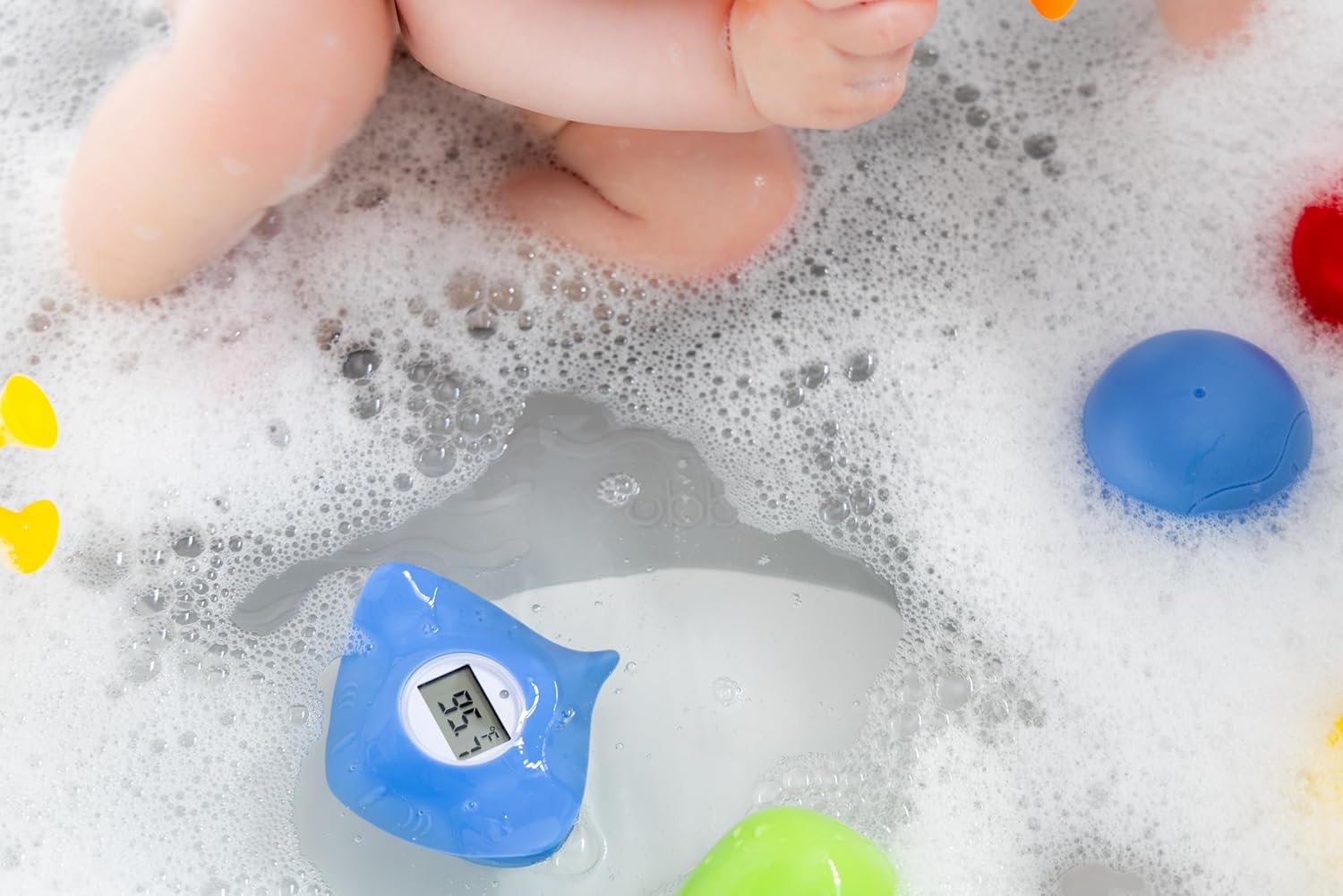 Ubbi Stingray Baby Bath Thermometer for Newborns and Infants, Accurate and Instant High and Low Digital Reads, Floating Silicone Safety Thermometer, Newborn Registry Must Haves, Blue - Image 7