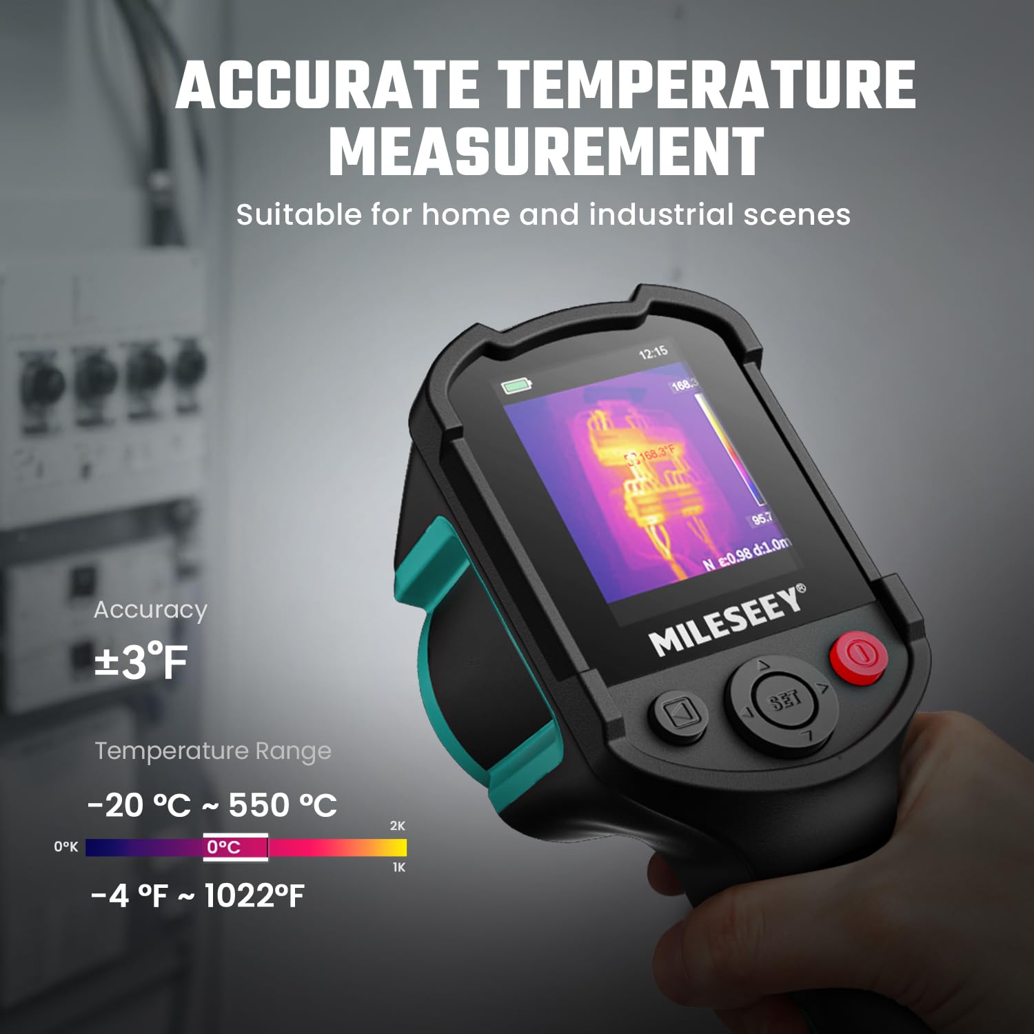Alternative view of MILESEEY TR10 Thermal Imaging Camera,Super Resolution 192 x 192 Thermal Camera,25 Hz Refresh Rate, -4°F to 1022°F Handheld Infrared Imager,8-Hour Battery Life Infrared Camera