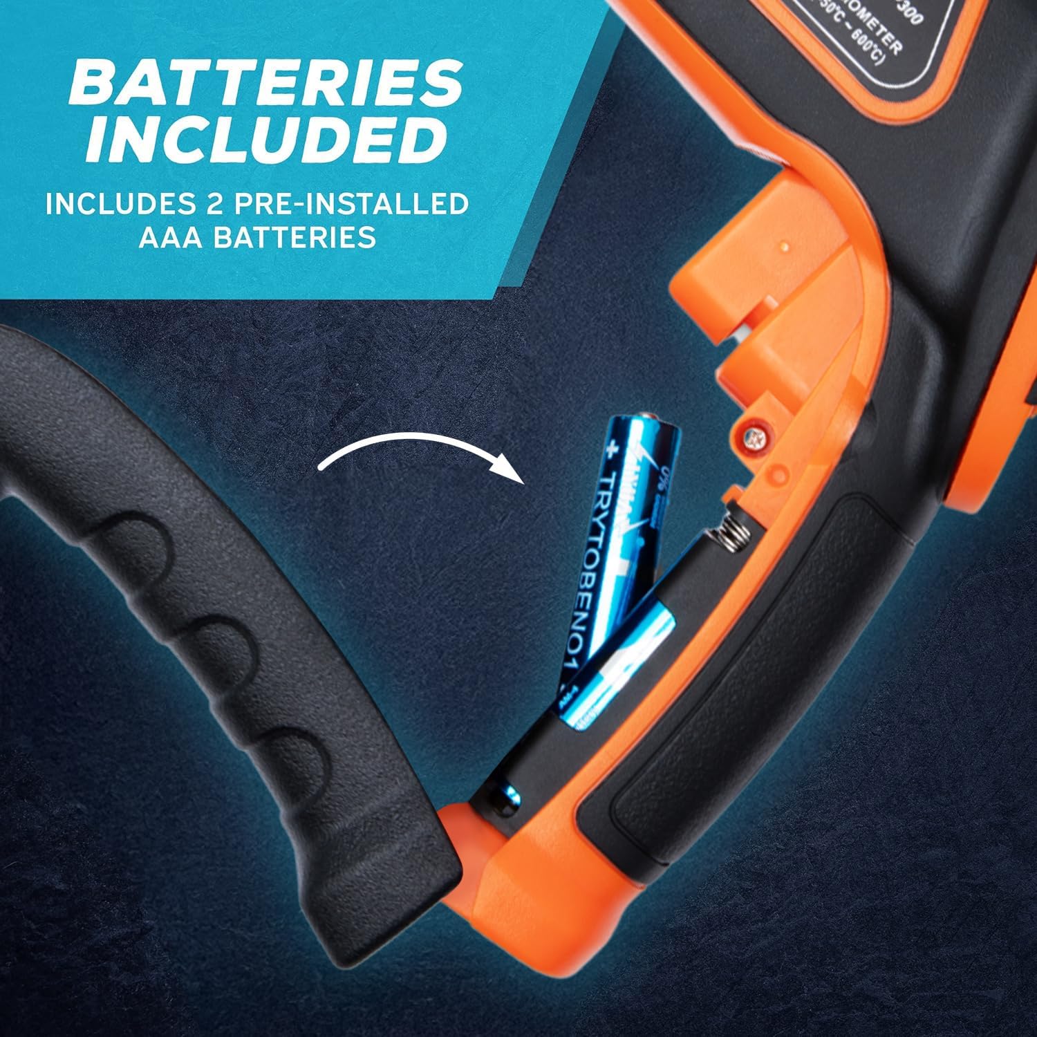 Kizen Infrared Temperature Gun - Handheld Surface Infrared Thermometer for Griddle, Grill, Pizza Oven, Candy, & A/C - Laser Thermometer Gun -58F to 1112F - Surface Temp Gun - Image 7