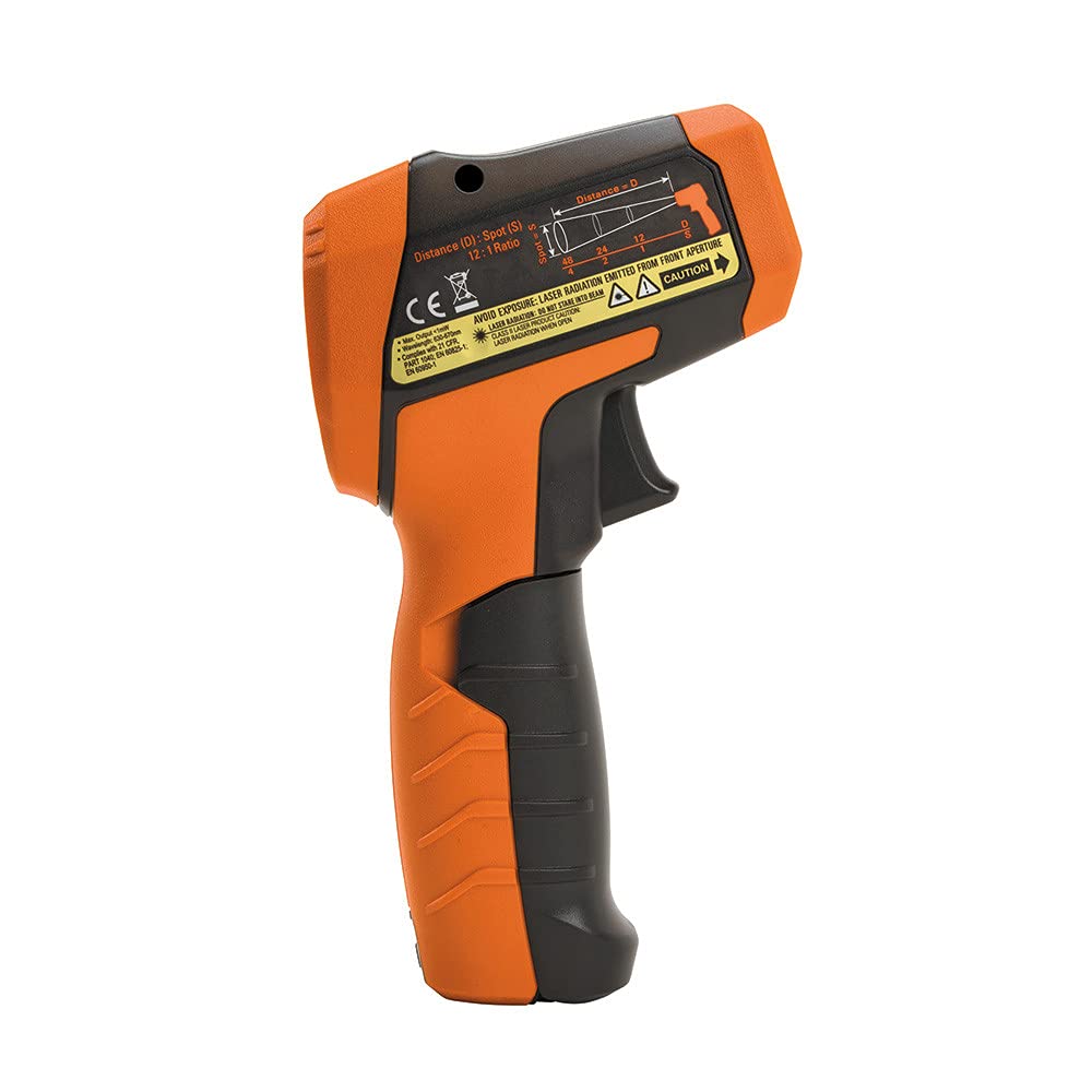 Alternative view of Klein Tools IR5 Dual Laser 12:1 Infrared Thermometer, Digital Thermometer Gun with Backlit Display, Dual Laser Targeting and Auto Scan, Wide Temperature Range