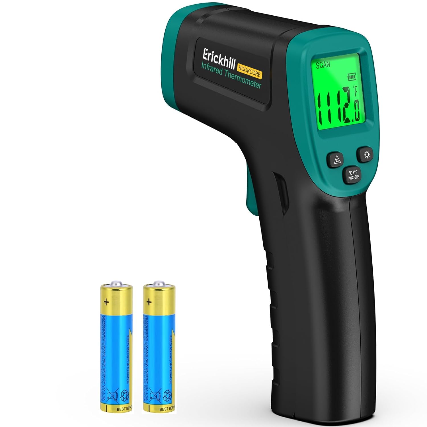 ERICKHILL ROOKMAX Infrared Thermometer Gun, Non-Contact Laser, Adjustable Emissivity, Color LCD, -58°F to 1472°F (-50°C to 800°C), for HVAC, Cooking & BBQ, Automotive, Freezer - Dark Green - Image 8
