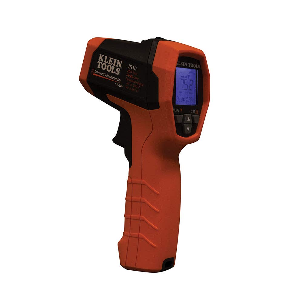 Klein Tools IR10 Infrared Thermometer, Digital Thermometer Gun with Dual Targeting Laser, 20:1 - Image 4