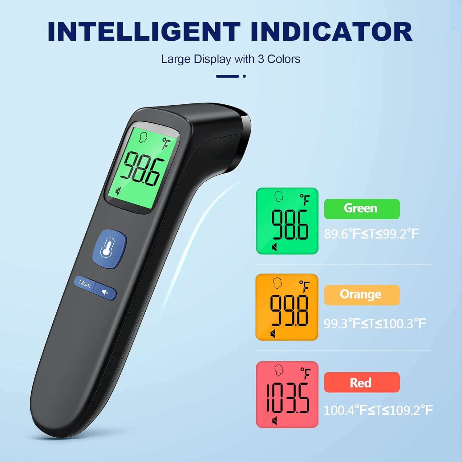 Alternative view of No-Touch Thermometer for Adults and Kids, Digital Baby Thermometer with Fever Alarm, 1 Second Fast Result, Easy to use, 2 in 1 Mode