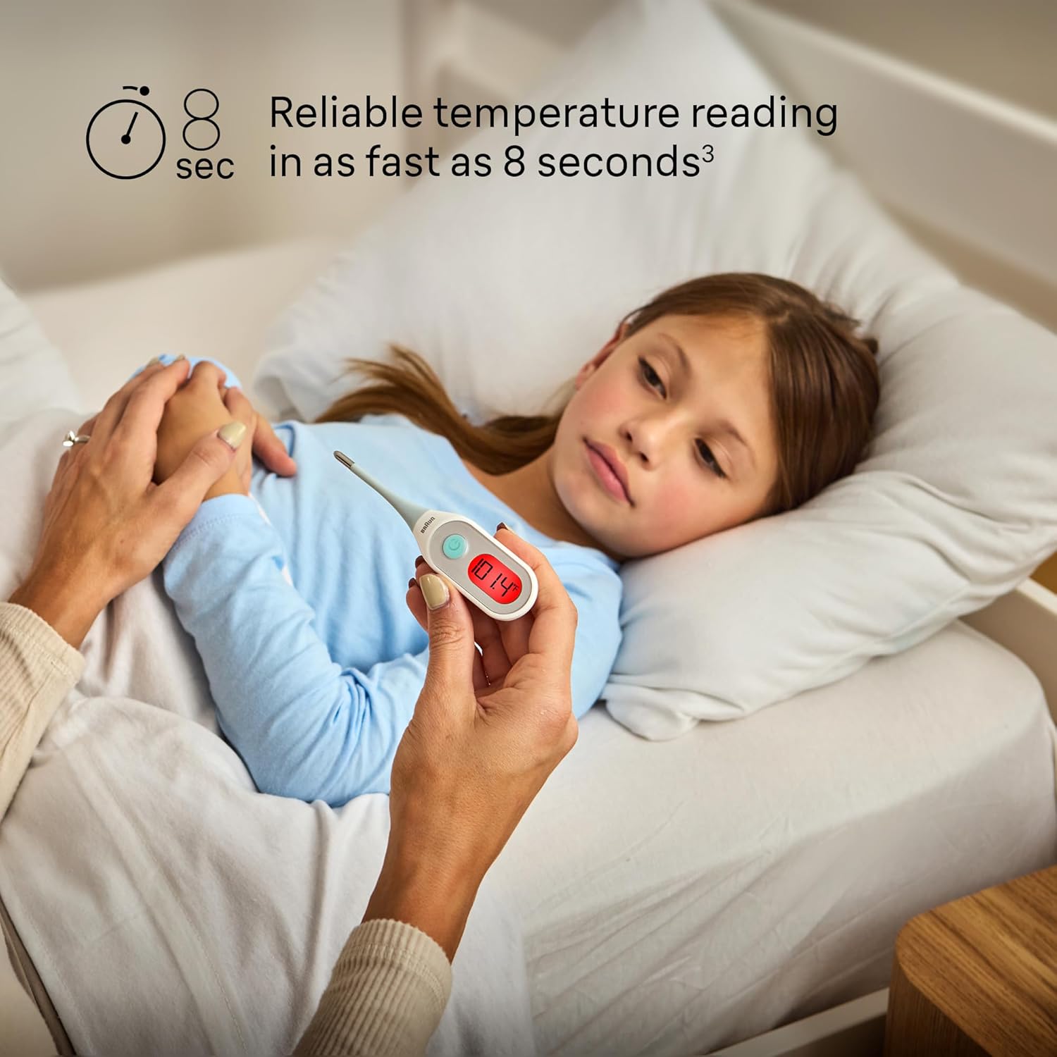 Alternative view of Braun Digital Thermometer, Clinically Accurate, Color Coded Fever Guidance for Baby, Toddlers, Kids & Adults, Oral, Rectal or Underarm use, No 1 Brand Recommended by Pediatricians