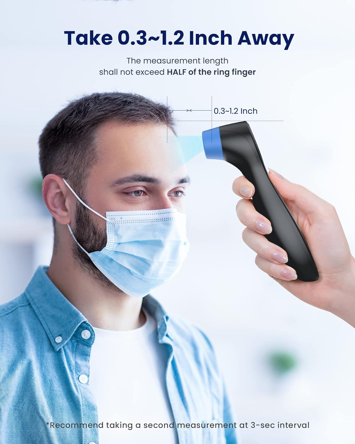 Forehead Thermometer for Adults and Kids, Digital Touchless Thermometer for Baby, Infants and Toddlers, 3 Color Fever Alarm,1s Fast Accurate Reading, Non Contact - Image 5