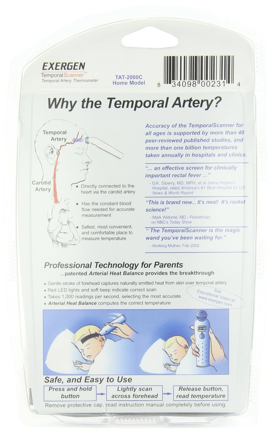 Exergen Thermometer, Temporal Scanner 1 thermometer