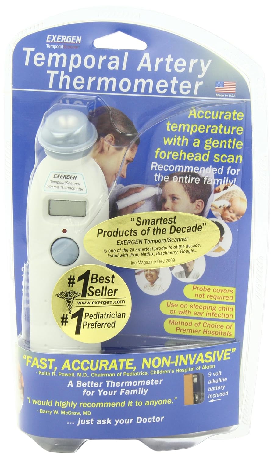 Alternative view of Exergen Thermometer, Temporal Scanner 1 thermometer