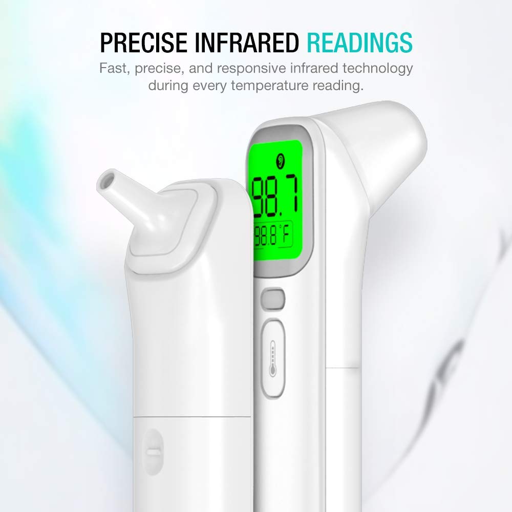 EasyEast Touchless Infrared Forehead Thermometer, Smart Digital Screen, Fast Reading Detection, No Battery Included