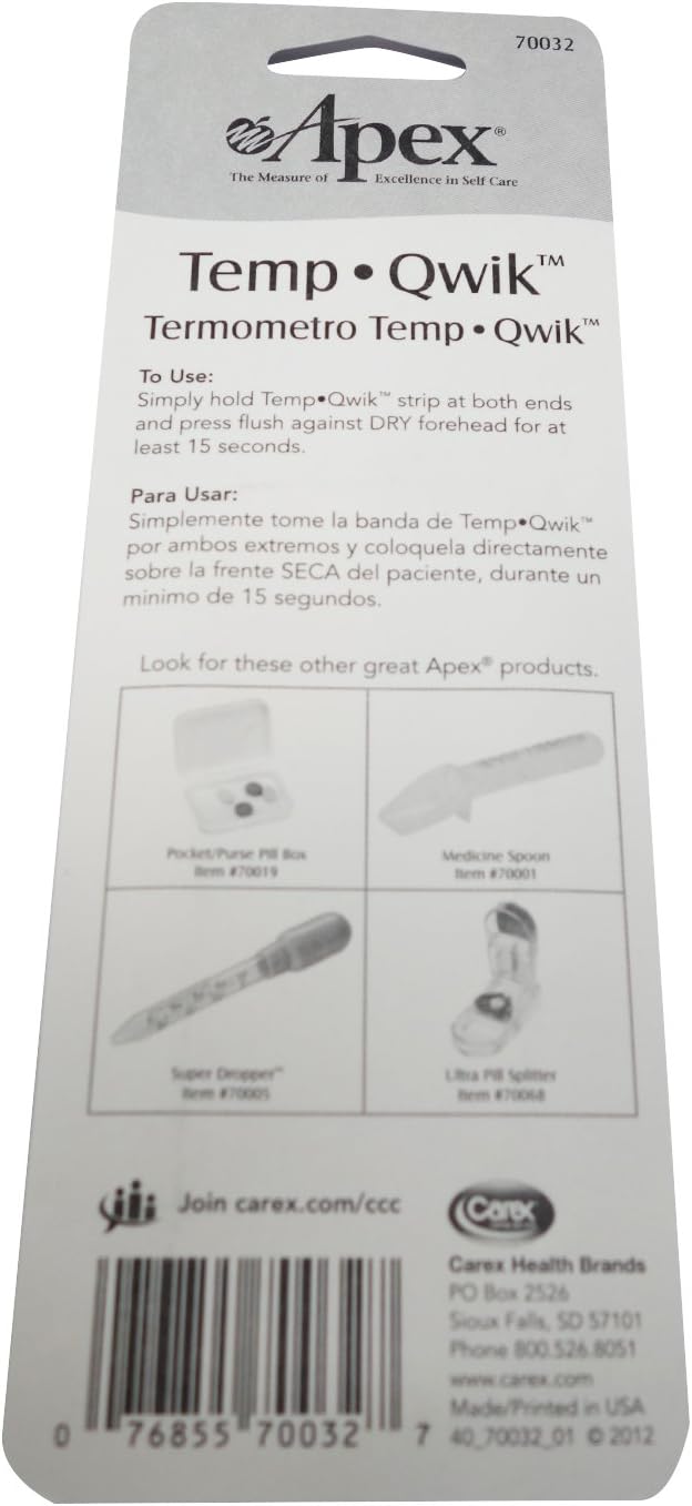 Alternative view of Apex Temp-Quik Forehead Strip Thermometer