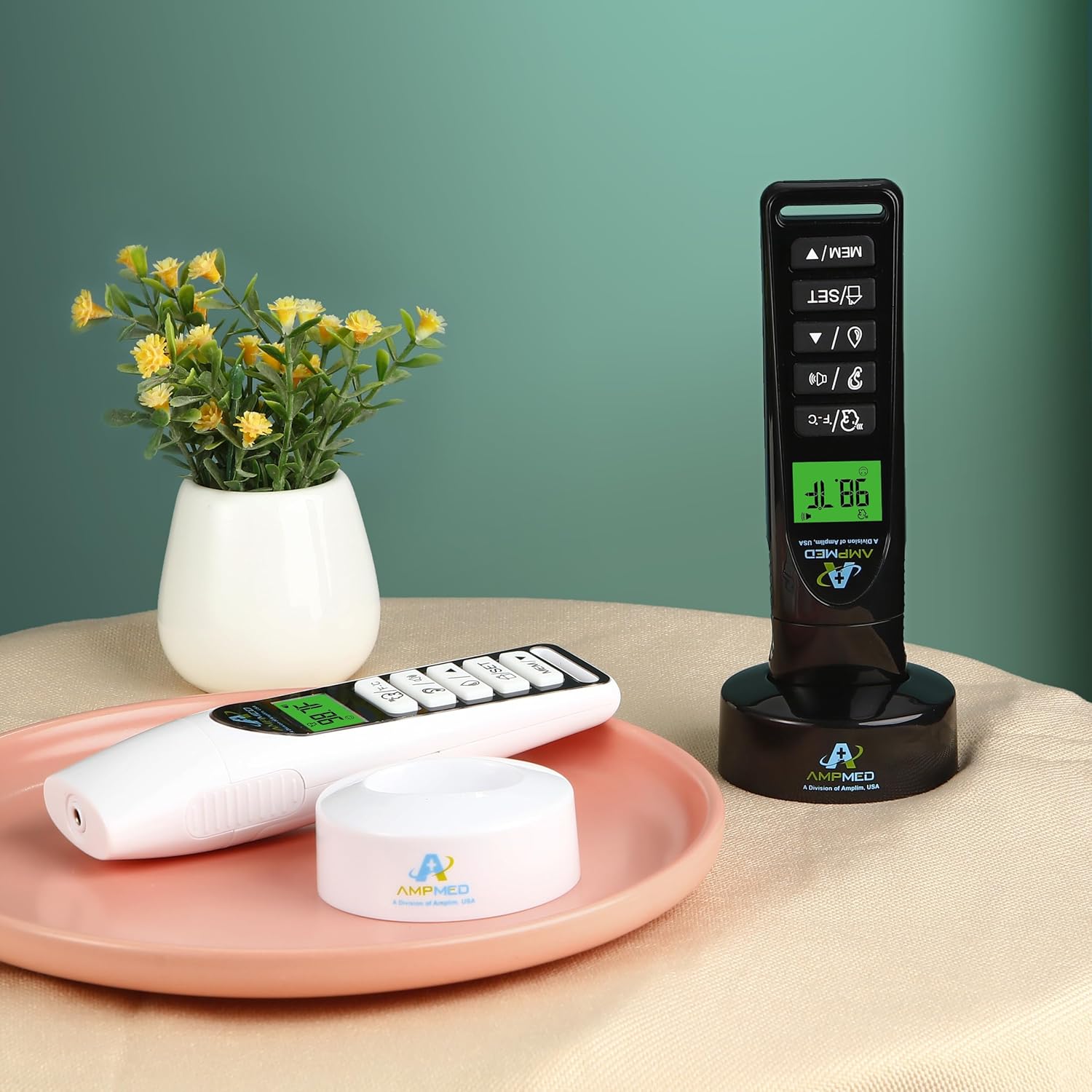 Amplim Baby Thermometer | 3-in-1 Accurate Infrared Thermometer for Ear, Forehead & Touchless, Fever Thermometer for Baby, Infants, Toddlers, Kids & Adults | Base Stand & Clock (Black) - Image 7