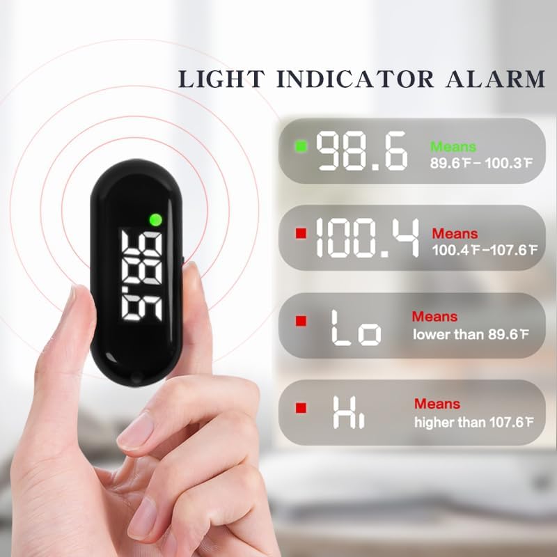 Alternative view of Medical Forehead Digital Thermometer with Backlight Fever Alarm, Accurate for Adults and Kids (Black)