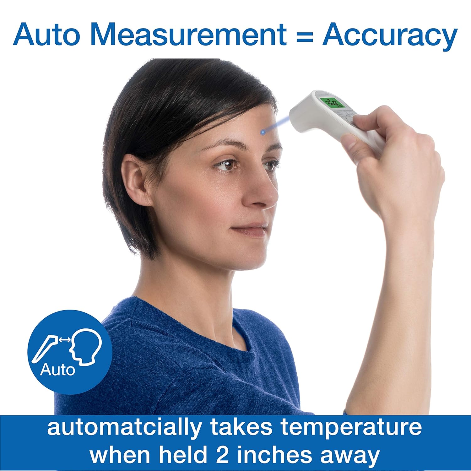 Microlife Non-Contact Forehead Thermometer, Digital Infrared No-Touch Thermometer (for Adults, Kids & Baby), Large Backlit LCD Screen, Fever Alarm, Memories & Instant Accurate Readings - Image 3