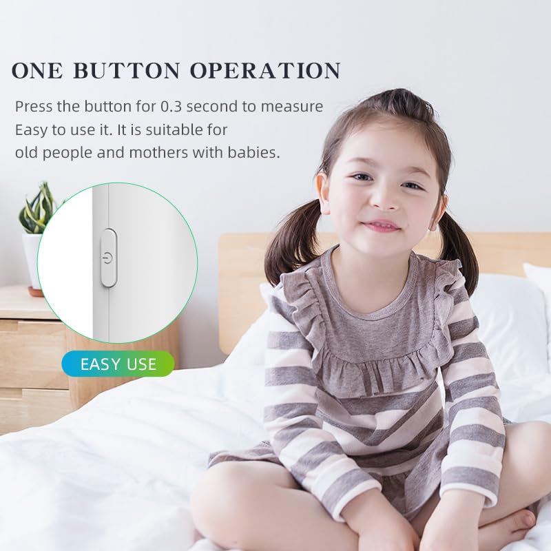 Medical Forehead Thermometer, Rechargeable Thermometer for Adults and Kids, Portable Infrared Digital Thermometer with Fever Alarm and LCD Display, Fast Accurate 1s Instant Results (Black) - Image 7