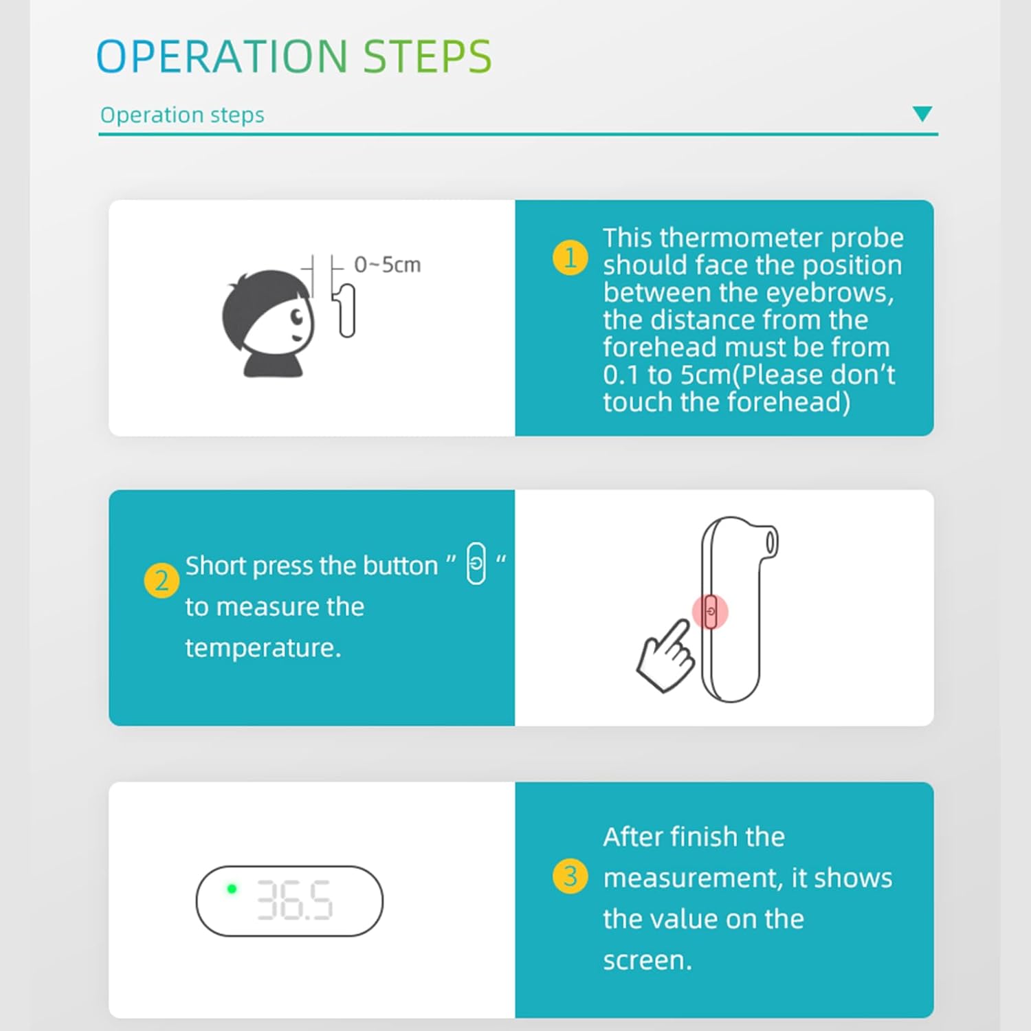 Medical Forehead Thermometer, Rechargeable Thermometer for Adults and Kids, Portable Infrared Digital Thermometer with Fever Alarm and LCD Display, Fast Accurate 1s Instant Results (Black) - Image 8