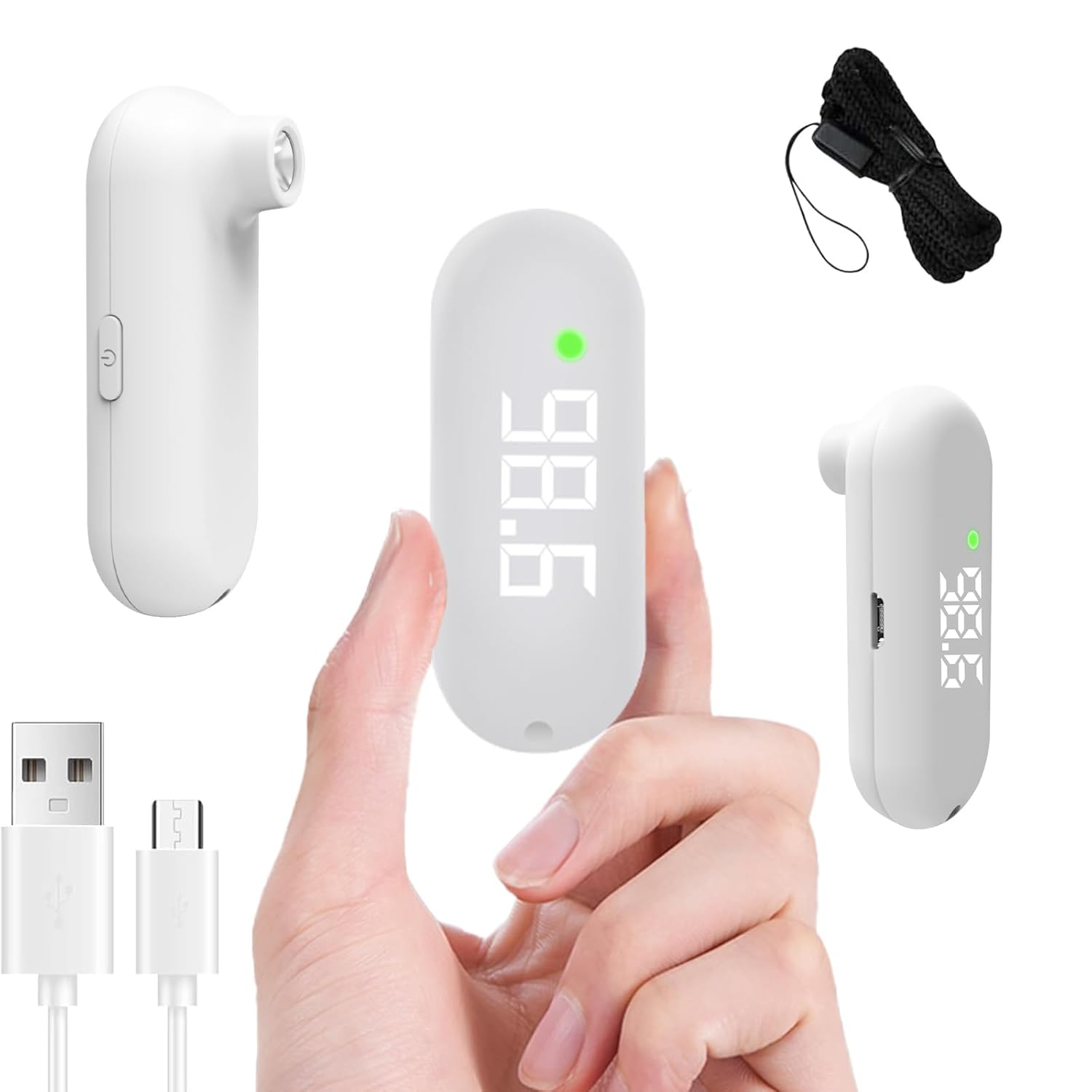 Medical Forehead Thermometer, Rechargeable Thermometer for Adults and Kids, Portable Infrared Digital Thermometer with Fever Alarm and LCD Display, Fast Accurate 1s Instant Results (Black) - Image 9