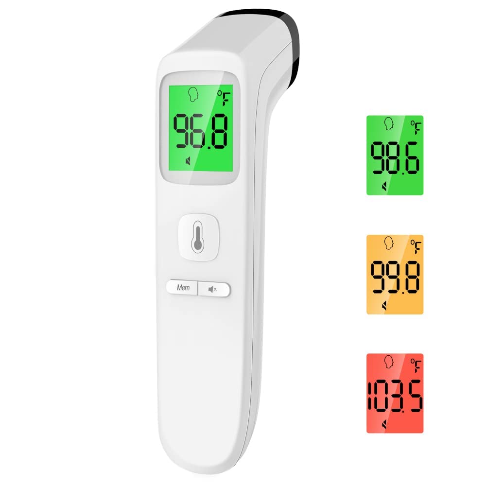 No-Touch Forehead Thermometer for Adults, Infrared Digital Baby Thermometer for Kids, Accurate Reading with Large Display, Mute Mode, Memory Recall, Fever Alarm - Image 7