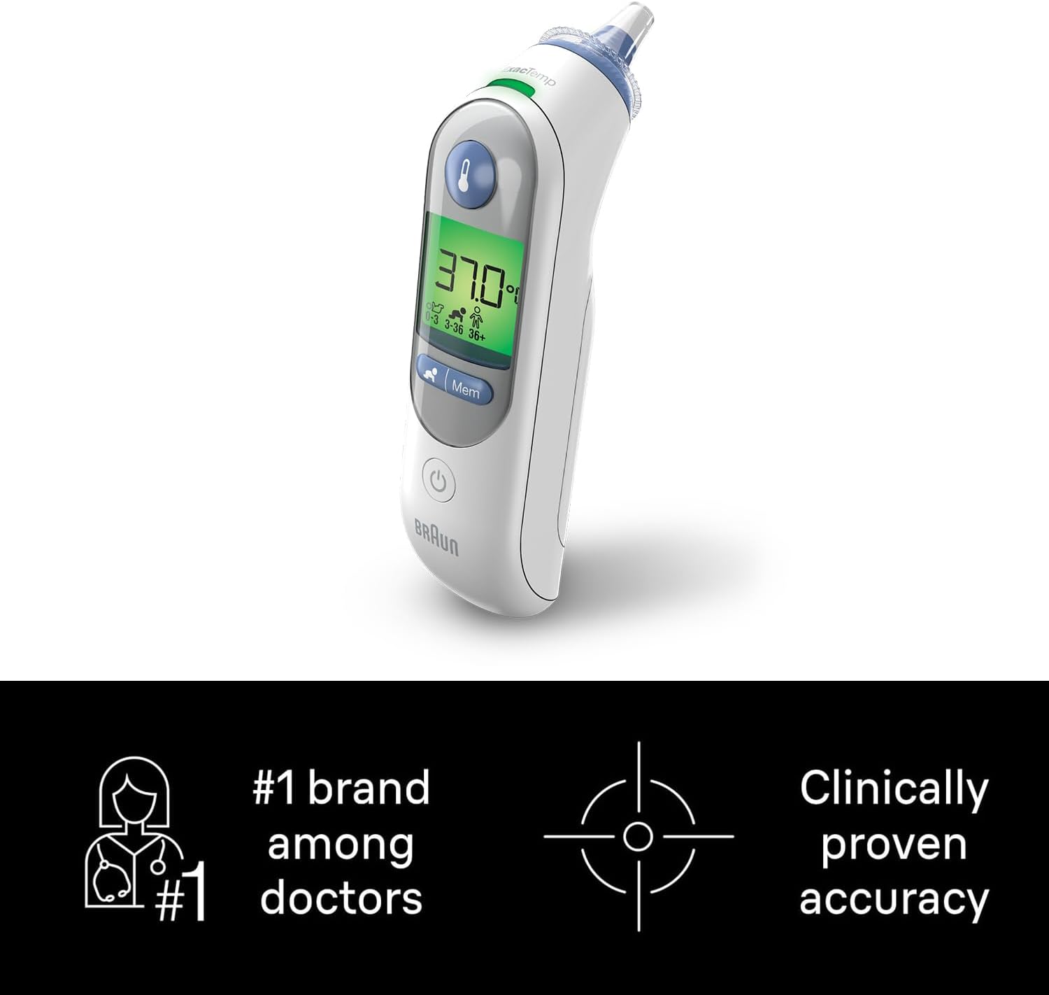 Braun Thermoscan 7 IRT6520 Thermometer + Bonus 40 ThermoScan Lens Filters - Image 4
