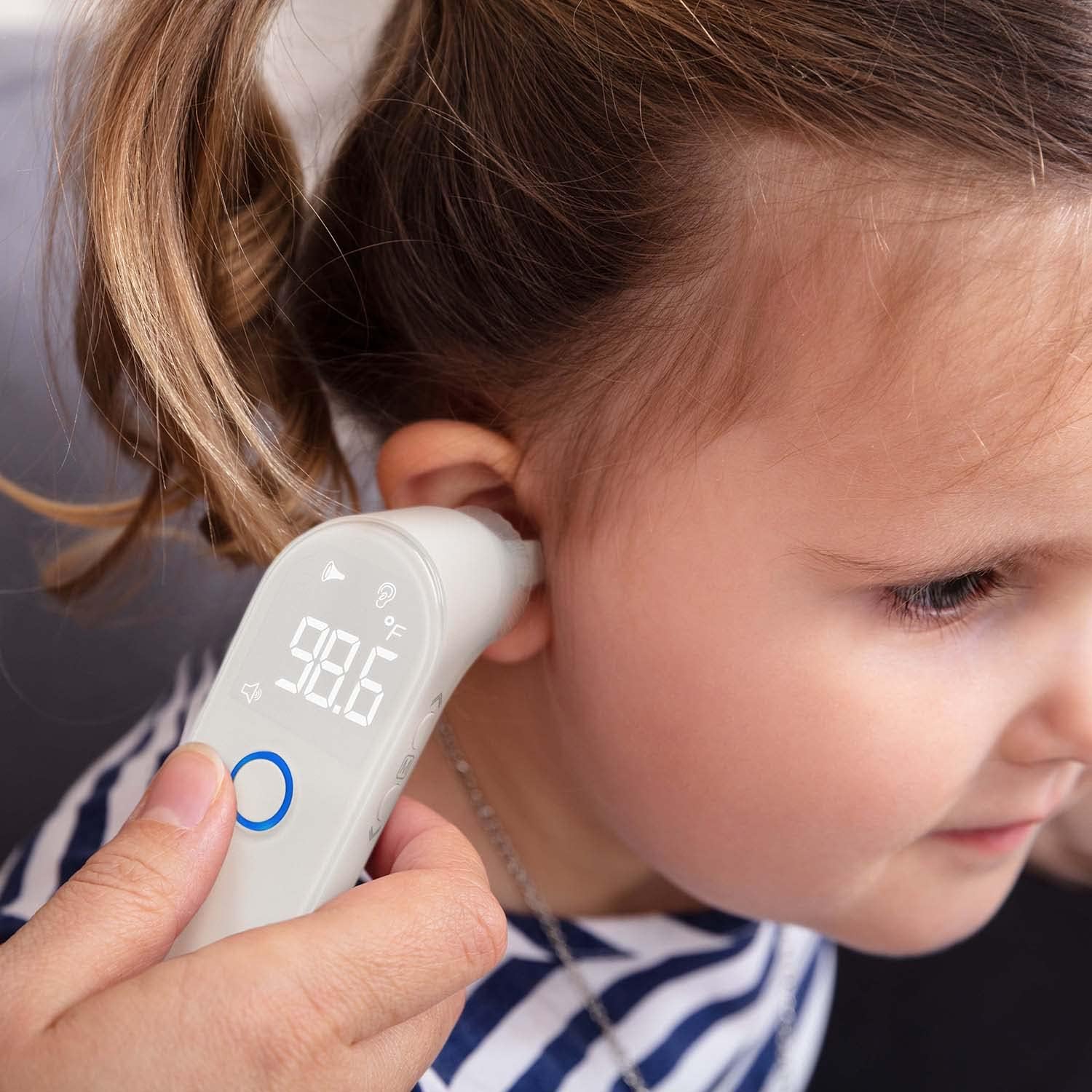 Alternative view of Innovo iE100B Reusable Infrared Digital Ear Thermometer, Professional Series, with Fever Alert Detection and 20x Disposable Probes