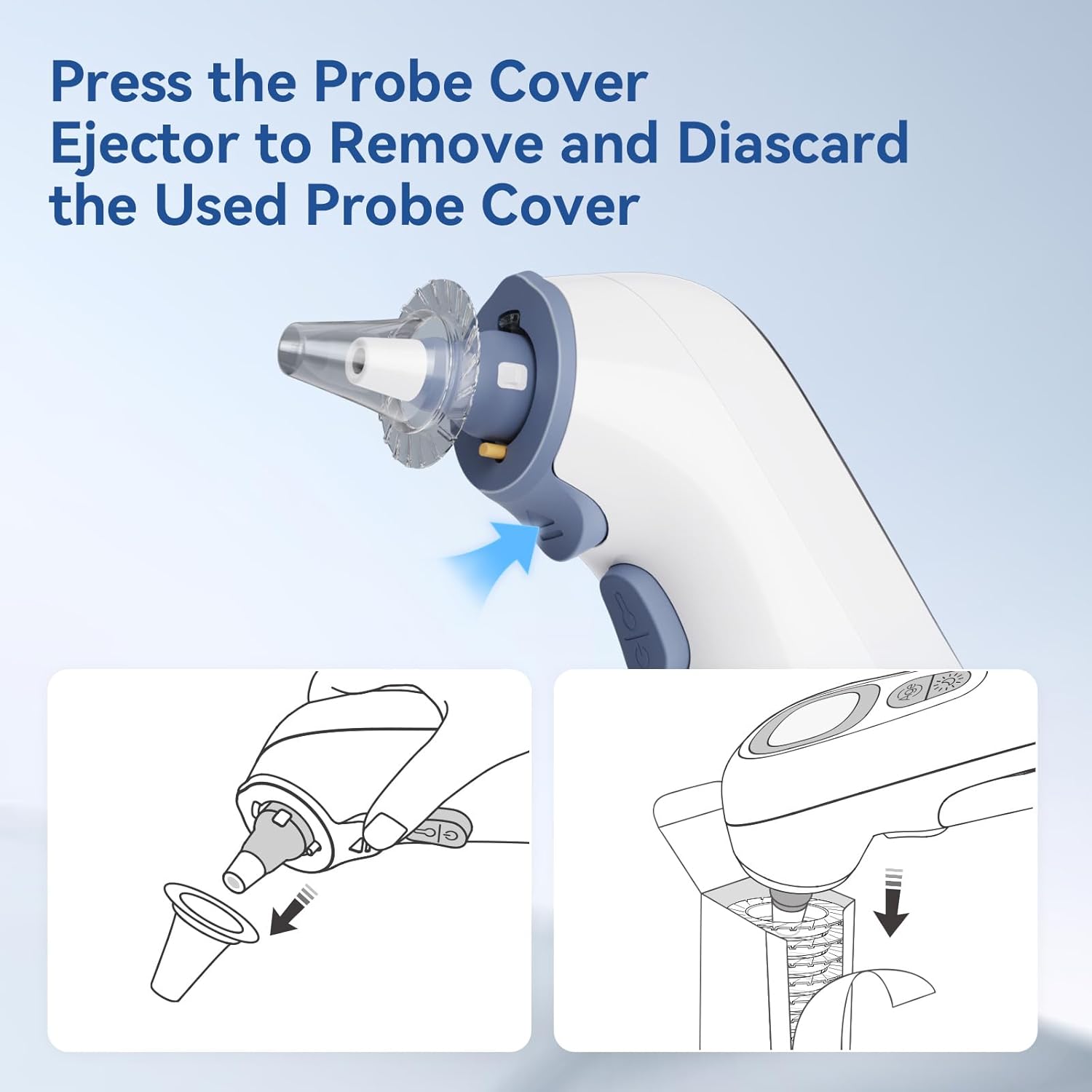 Berrcom Ear Thermometer with Heated Tip & Age Precision, Fever Alarm with Mute & Night Light, Includes 21 Probe Covers & Storage Box, Accurate Digital Ear Thermometer for Adults, Kids and Babies - Image 5