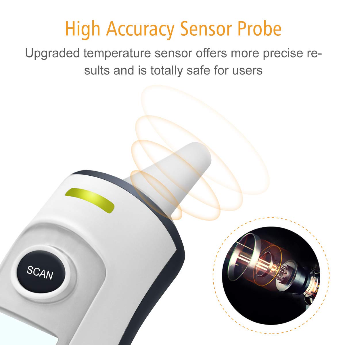 Forehead and Ear Thermometer for Adults, Kids and Baby, Digital Infrared Temporal Thermometer with Fever Alarm and Memory Function, 1s Instant Accurate Reading (Dark Blue)