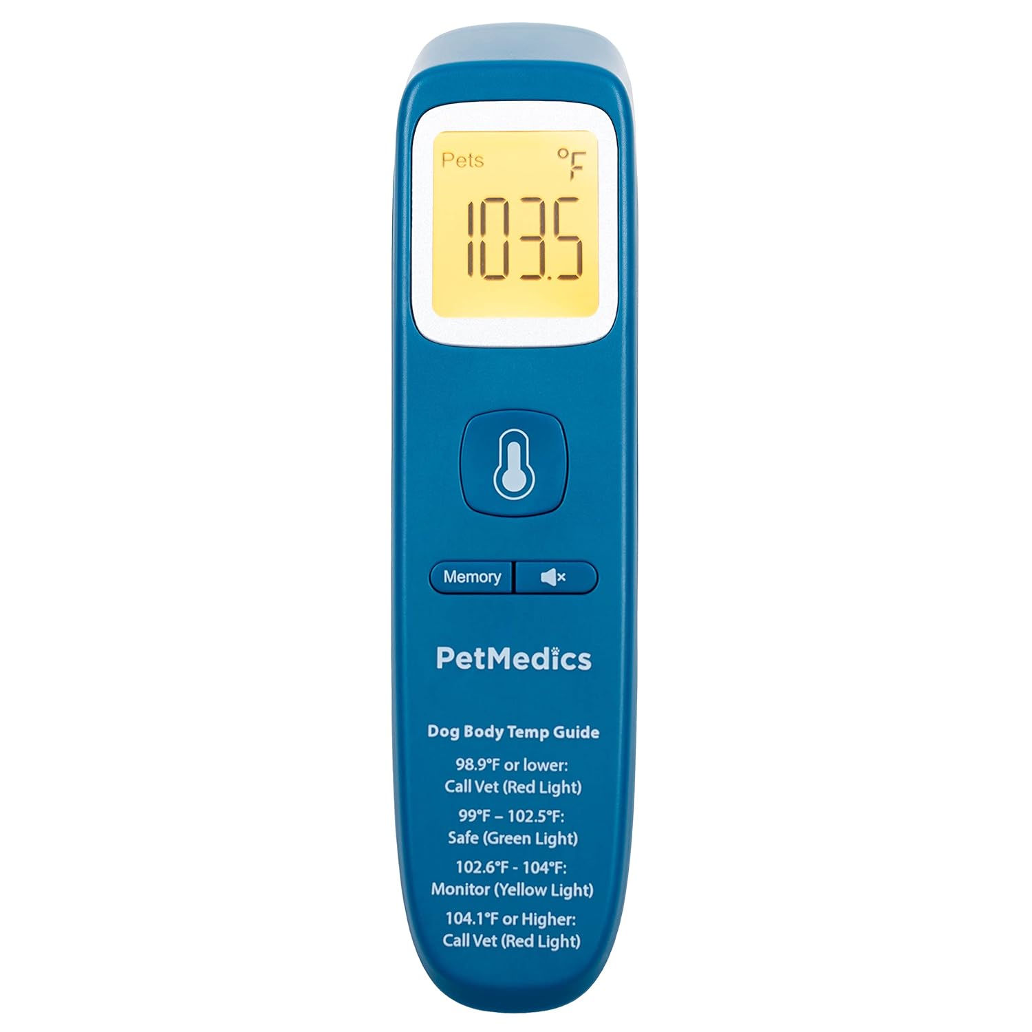 PetMedics by iHome Cat & Dog Thermometer for Pets Ear or Belly No Contact Scan - Large Number Digital Lit Display - Batteries Included - Canine and Pet Fever Detection - Image 5