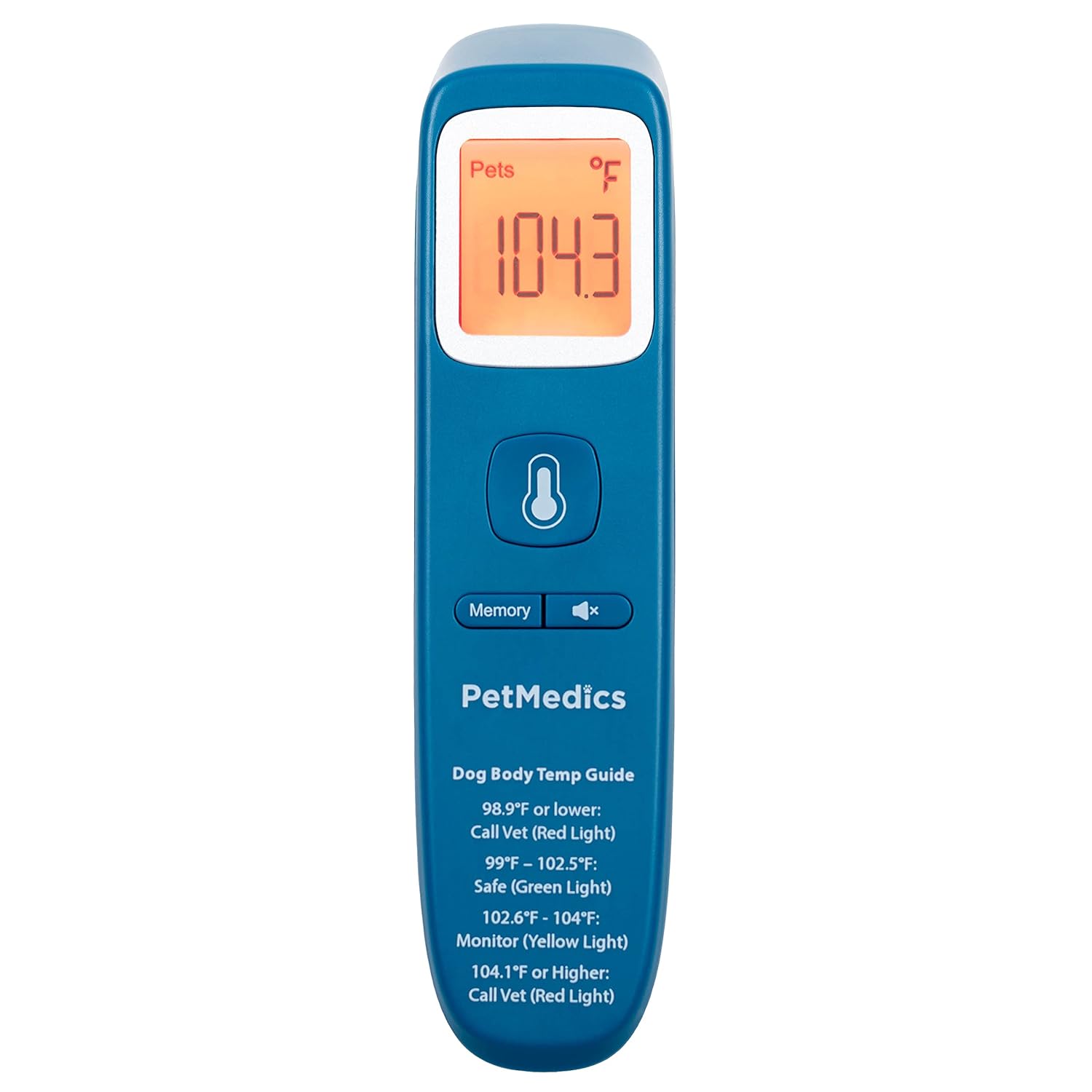 PetMedics by iHome Cat & Dog Thermometer for Pets Ear or Belly No Contact Scan - Large Number Digital Lit Display - Batteries Included - Canine and Pet Fever Detection - Image 7