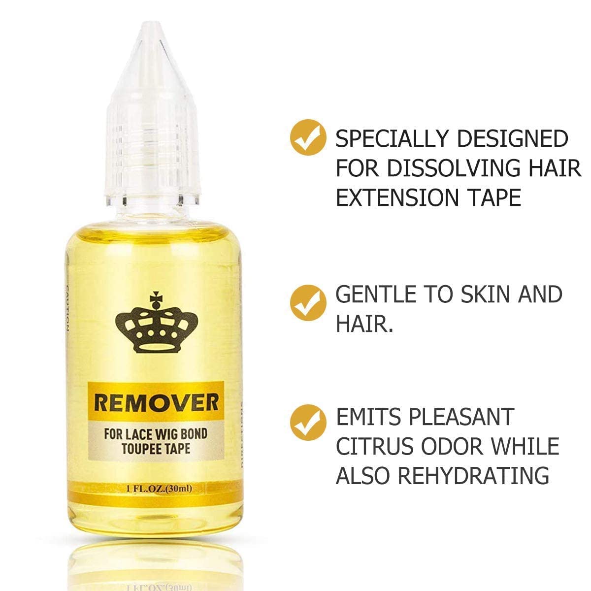 Fast Acting Remover for Tape-in Hair Extensions, Wig Glue, and Double-Sided Extension Tape (One Bottle) - Image 3