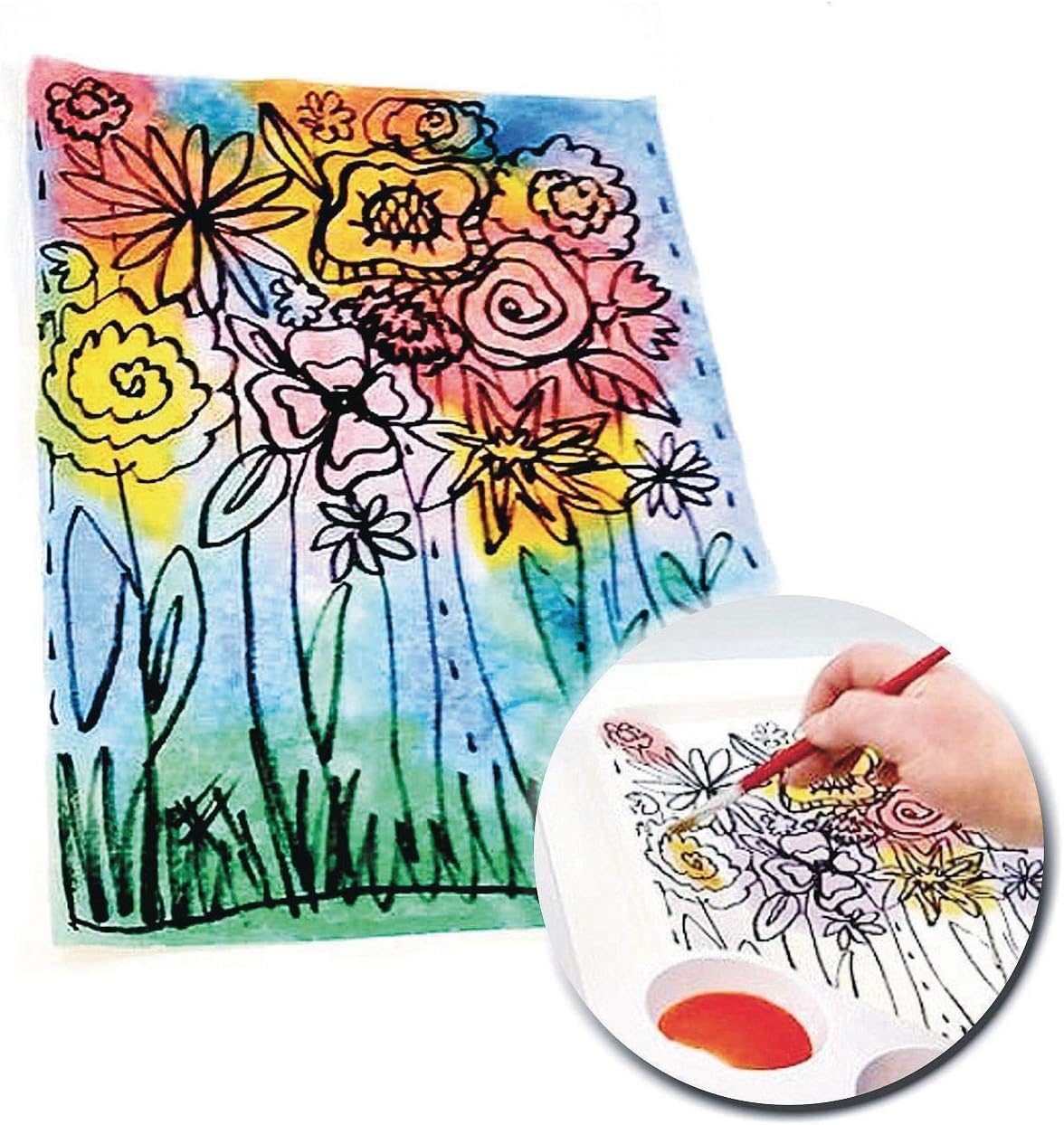 Alternative view of S&S Worldwide Color Splash! Liquid Watercolor Paint, 10 Vivid Colors, 8-oz Flip-Top Bottles, for All Watercolor Painting, Use to Tint Slime, Clay, Glue, Shaving Cream, Non-Toxic., Multicolor