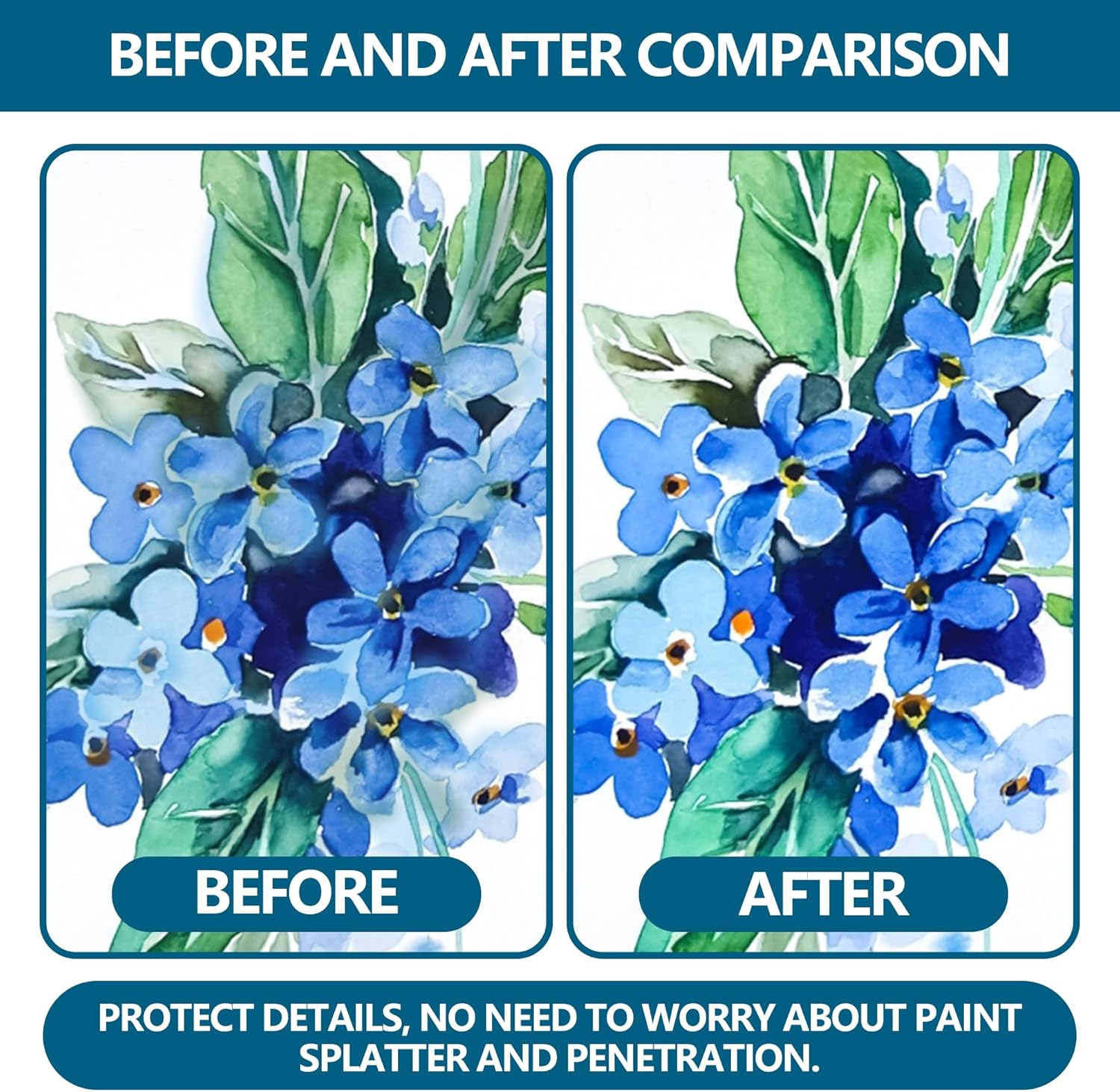 Alternative view of Watercolor Masking Fluid, Liquid Masking for Painting Watercolor Accessories with Silicone Pen Cleaning Brush Retouching and Covering for Painting and Various Art Projects Supplies,White (85ml)