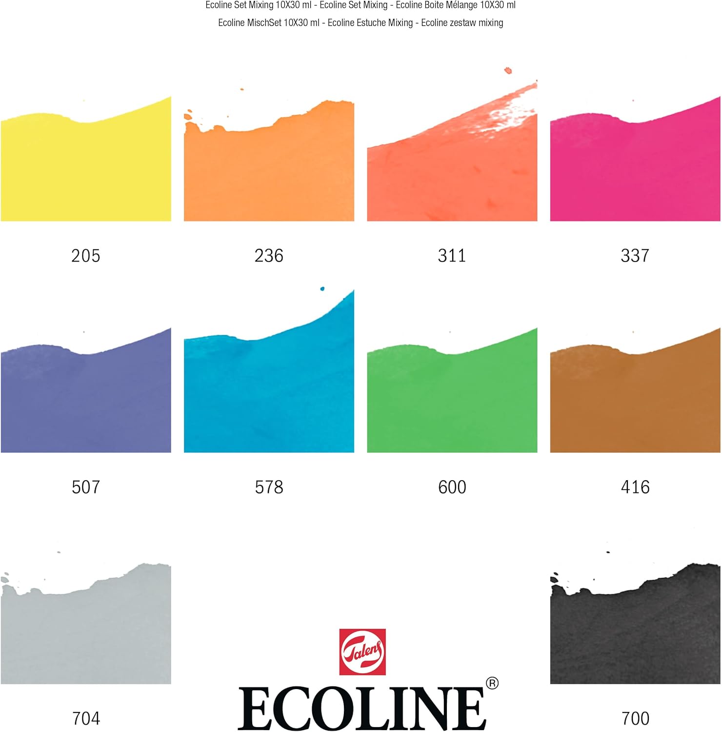 Alternative view of Ecoline Liquid Watercolour Mixing Set 10 x 30 ml (11259902)
