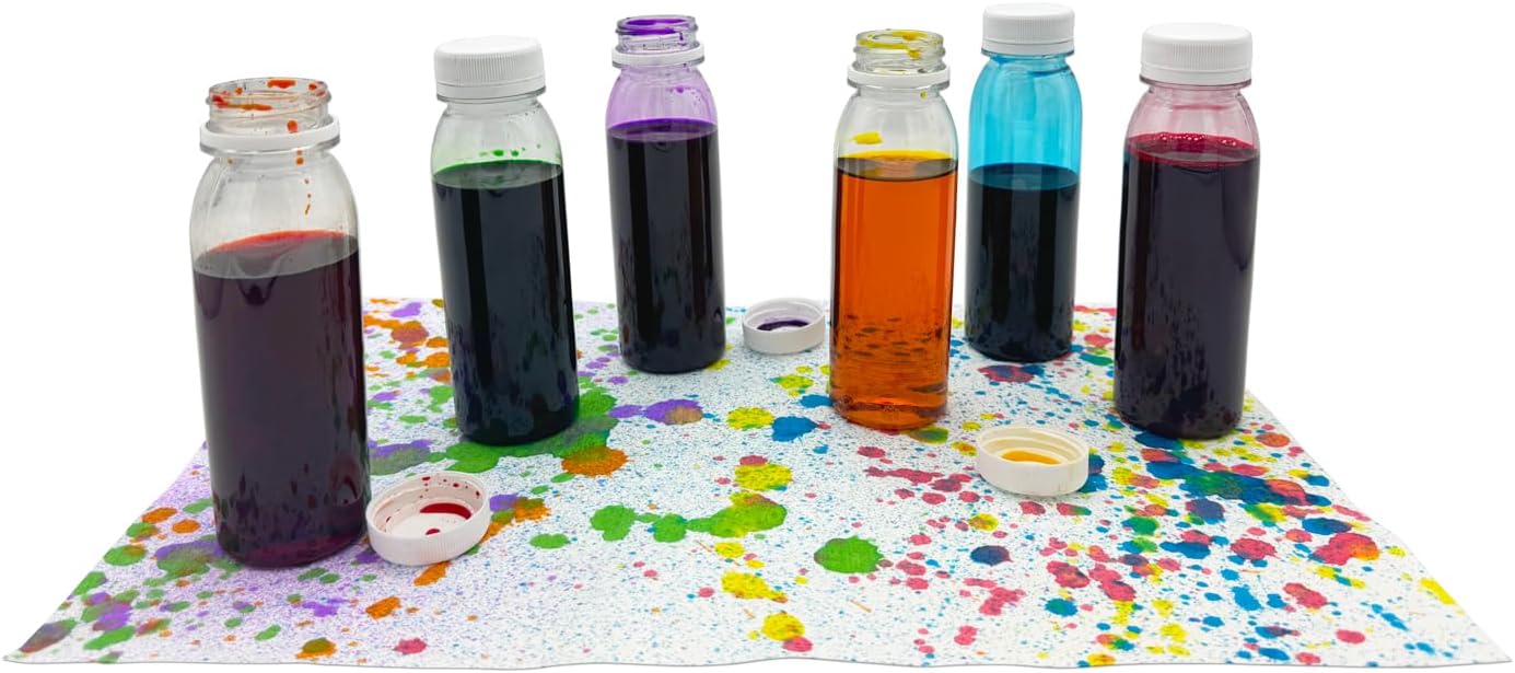 Roylco PlusWater Value Kit - 8oz Large Bottle Liquid Watercolor Paint, Washable, Safe and Non-Toxic | Water Colors Painting Supplies for Art Activity, Craft DIY, Poster, School, Home, Classroom, Party | Add Water to Create Paint - Arts & Crafts Paints for School Supplies and Painting Set | Easy to Pour Fluid Bottles