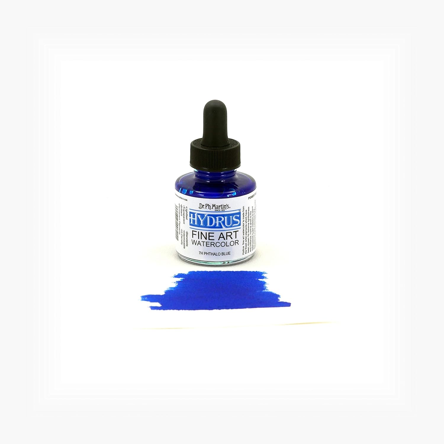 Dr. Ph. Martin's Hydrus Fine Art Watercolor, 1.0 oz, Phthalo Blue (7H) (400250-7H)