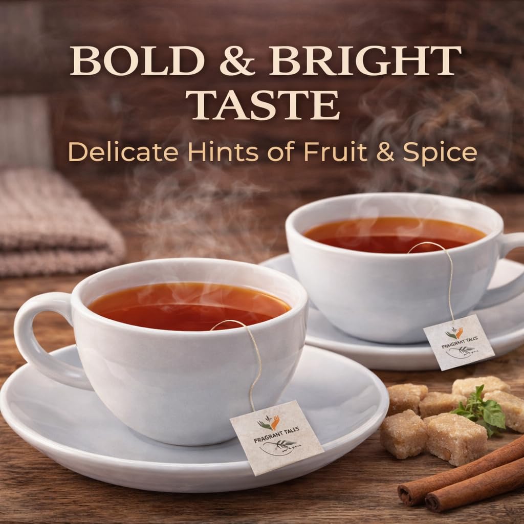 Alternative view of Premium Ceylon Black Tea | 60g (2.12 oz) – 30 Pyramid Tea Bags | Whole Leaf Ceylon Tea from Sri Lanka (Ceylon) | Bold & Bright Flavor with Delicate Hints of Fruit & Spice | Fragrant Tales