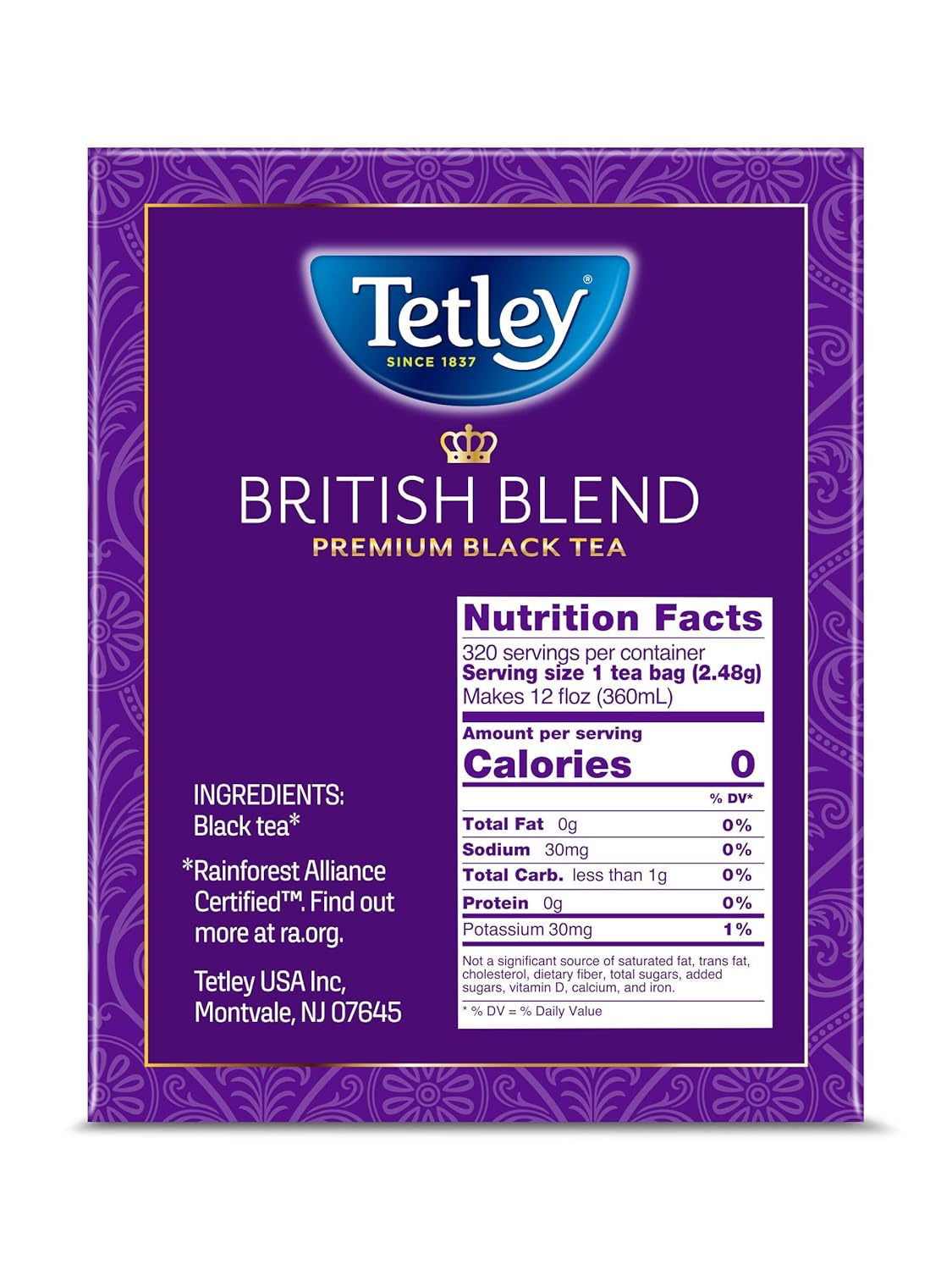 Alternative view of Tetley British Blend Premium Black Tea, 320 Teabags, Rainforest Alliance Certified