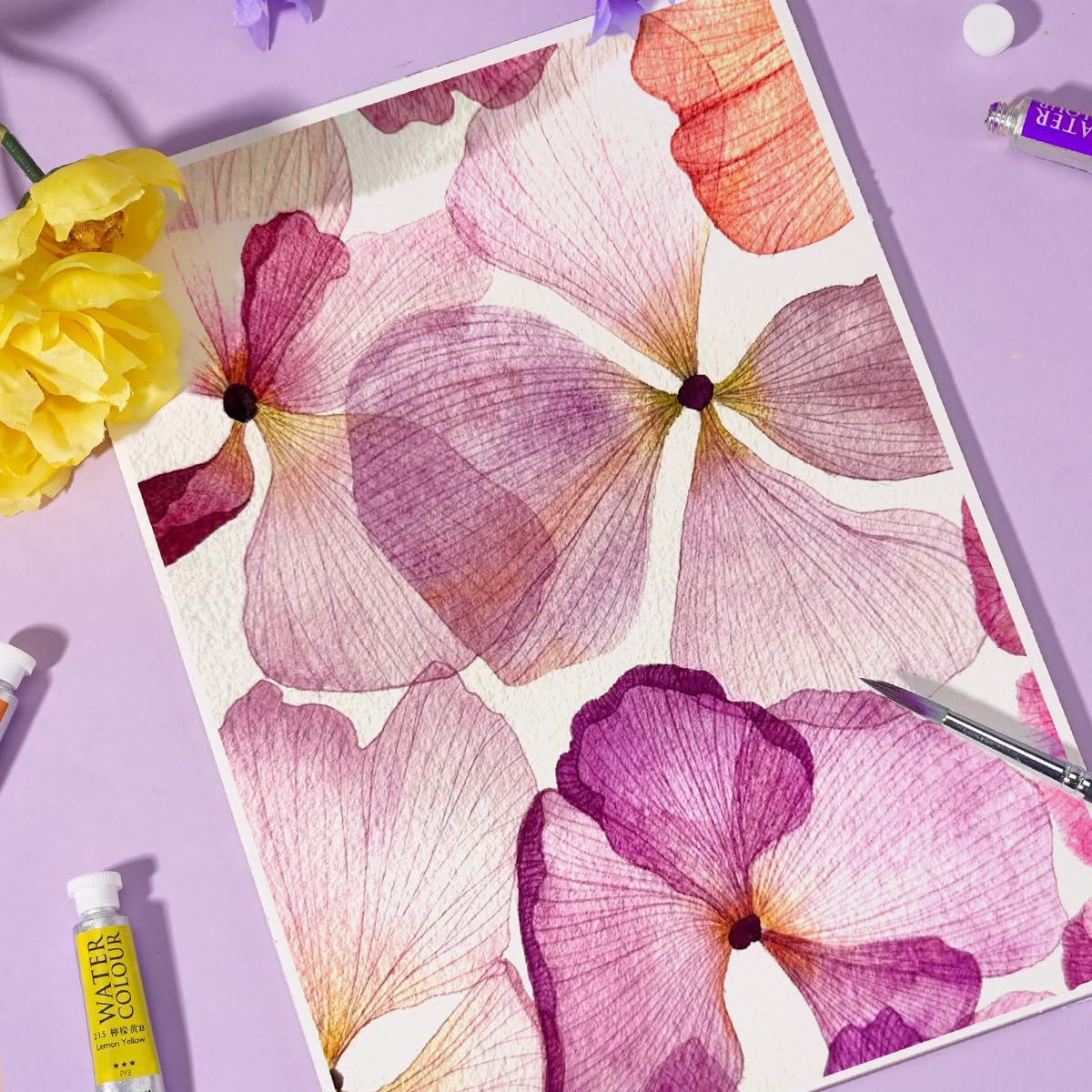 LIGHTWISH Professional Watercolor Paint Tube Set Artist Grade, 9 ML 24 Vivid Colors Art Supplies, Premium Non Toxic Water Colors Paint for Adults, Artists & Hobby