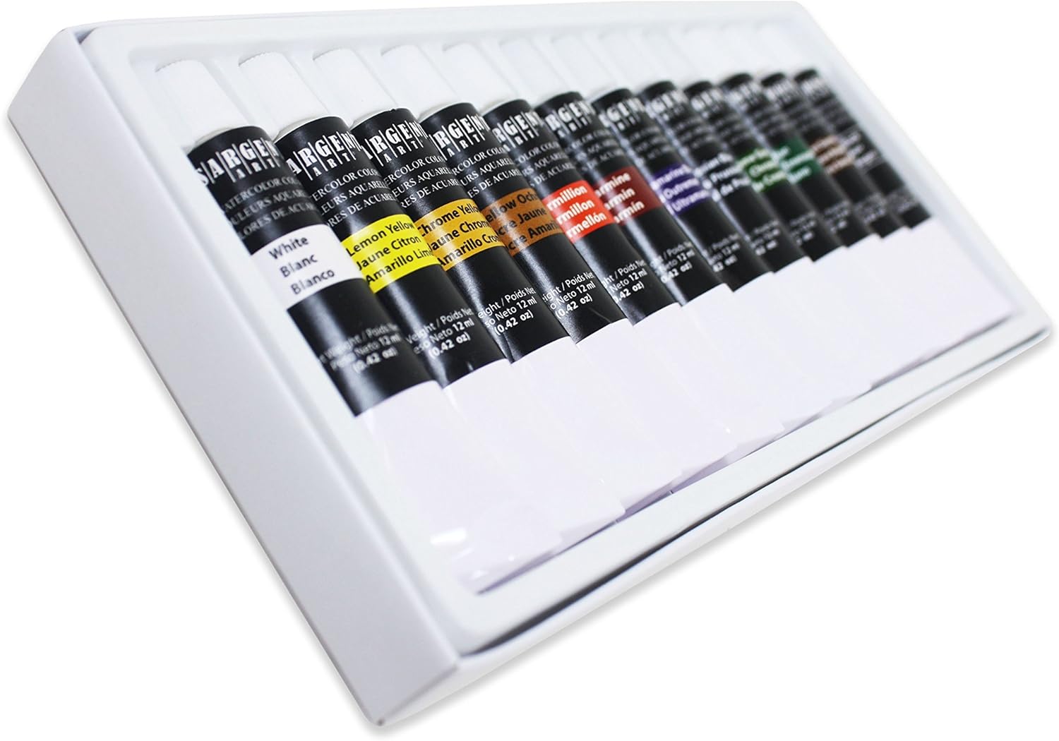 Alternative view of Sargent Art 23-0701 Tube Watercolors Set, Premium,Assorted, 0.40 Fl Oz (Pack of 12)