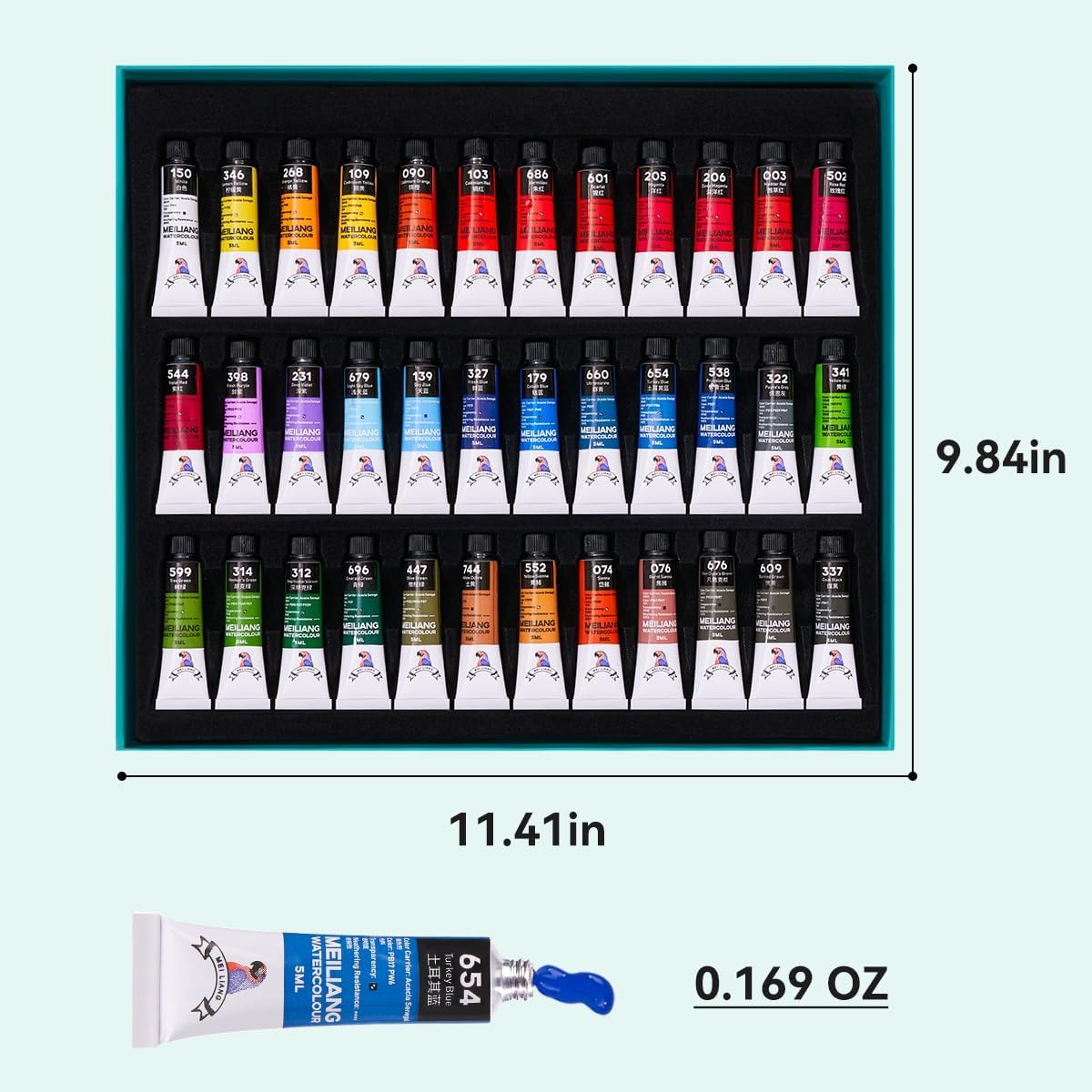 Alternative view of MEI LIANG Watercolor Paint Set, 36 Vibrant And Bright Colors Watercolor, Excellent Pigment And Spread Watercolor Paint, Portable 5ml Watercolor Paint Tubes, Suitable For Beginners And Artists