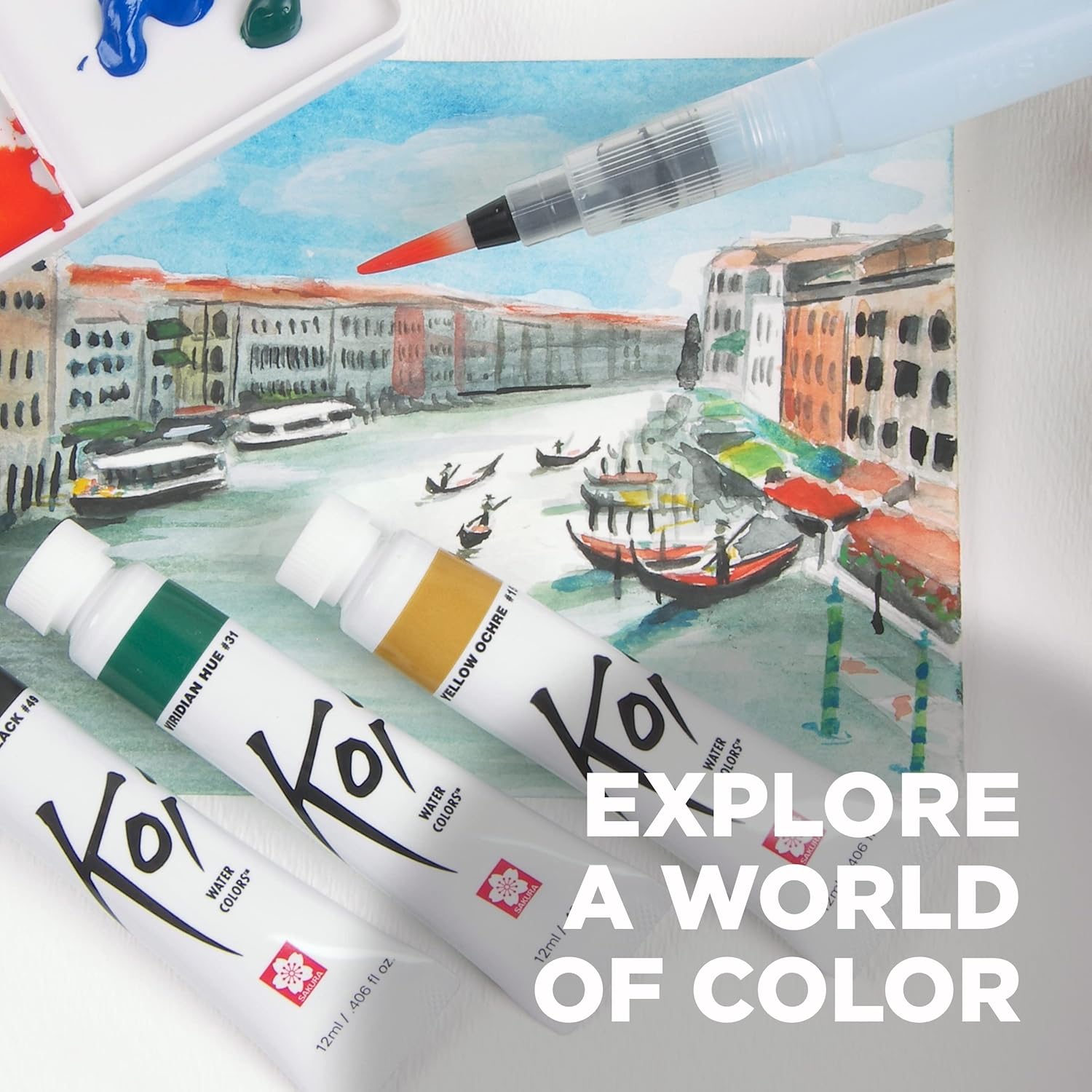 Alternative view of SAKURA Koi Water Color Paint, 5ml Tubes, 24 Colors XMW5L-24SET