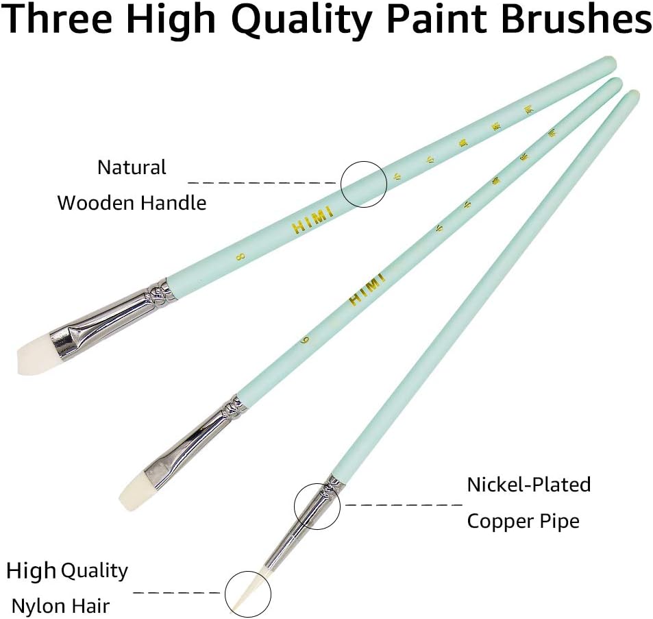 Alternative view of HIMI Gouache Paint Set, 24 Colors x 30ml/1oz with Brushes & Palette, Jelly Cup Design, Non-Toxic, Perfect for Beginners, Students, Artists(Green)