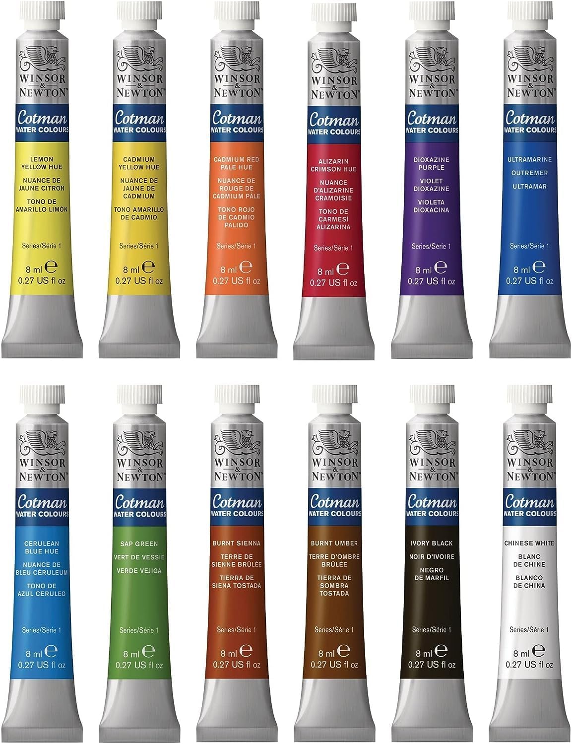 Cotman Watercolor Paints 8ml 12/Pkg-Assorted Colors