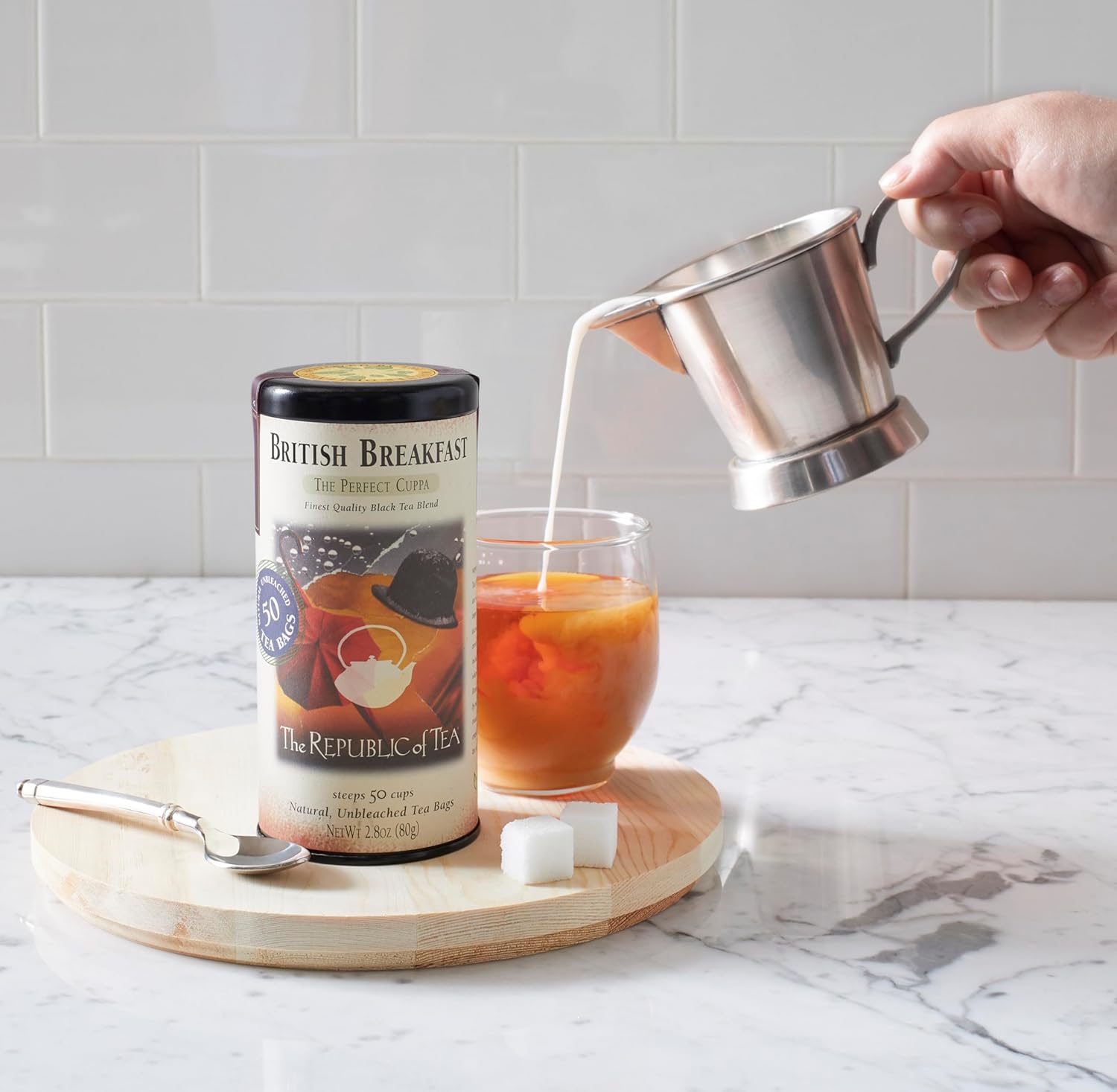 Alternative view of The Republic of Tea - British Breakfast Tea 2.8 oz Tin, 50 Tea Bags, Gourmet Black Tea | Caffeinated