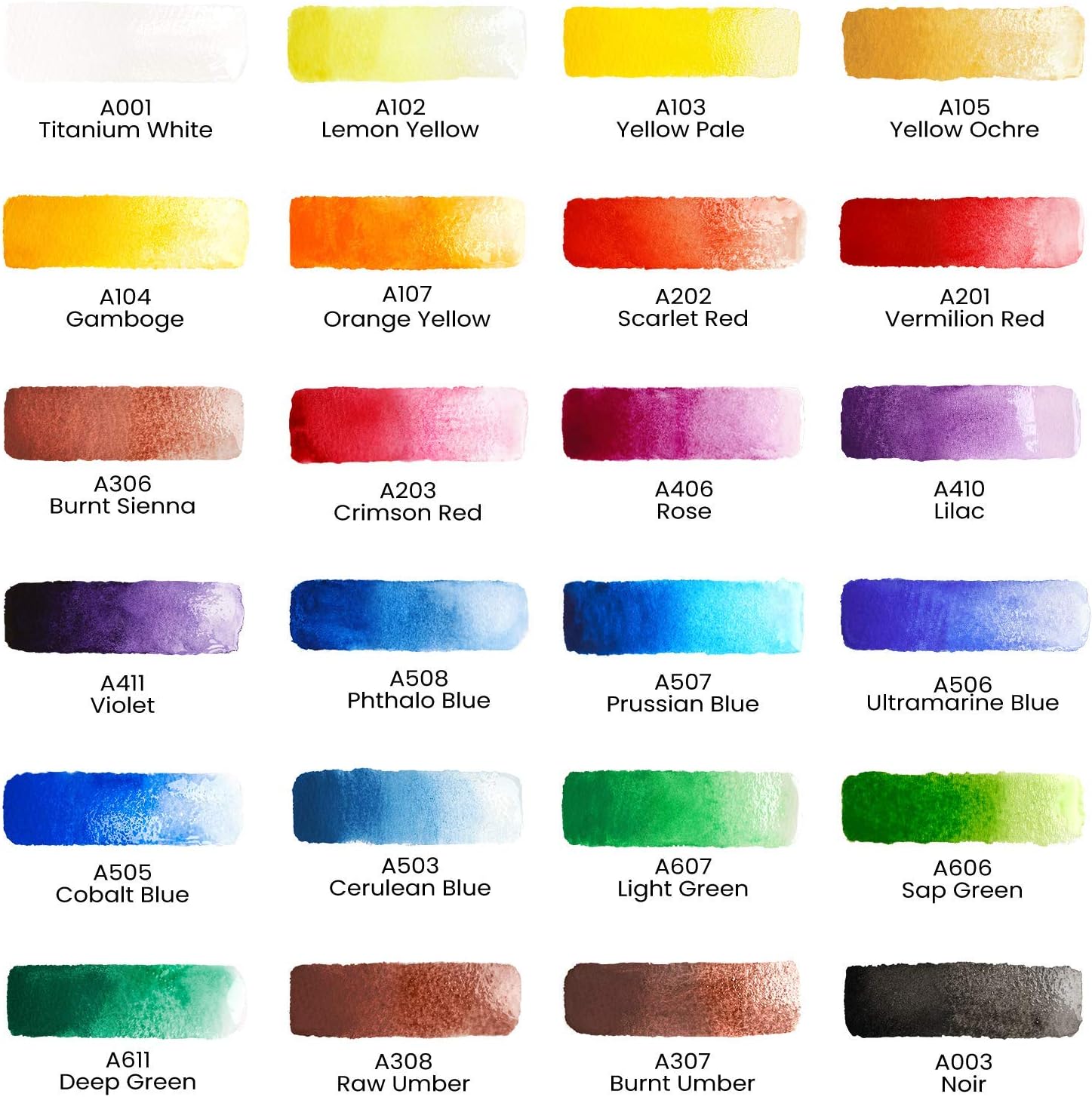 Alternative view of ARTEZA Watercolor Paint Set, 24 Colors in 12 ml/0.4 US fl oz Watercolor Tubes, Water Color Paint for Adults