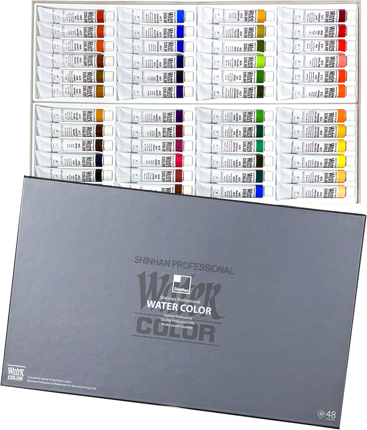 Alternative view of ShinHan Professional Watercolor Paint 7.5ml Tube 48 Color Set