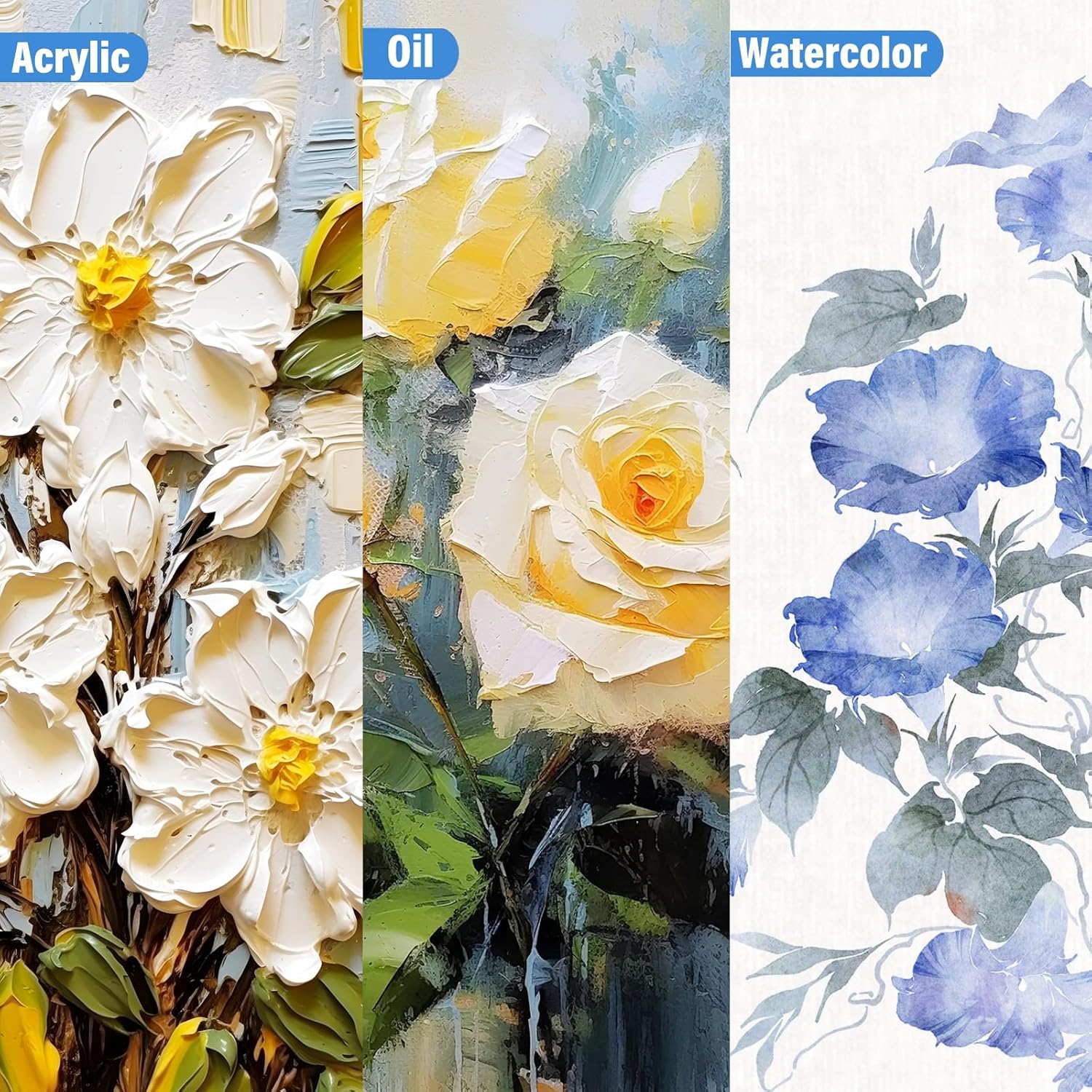 Alternative view of 122PCS Professional Painting Set,Art Painting Supplies Kit,Canvas Painting Kit with Tabletop Wooden Easel,72Colors(Acrylic Paint Set,Watercolor,Oil) Brushes, Canvases,Painting Set for Kids Adults