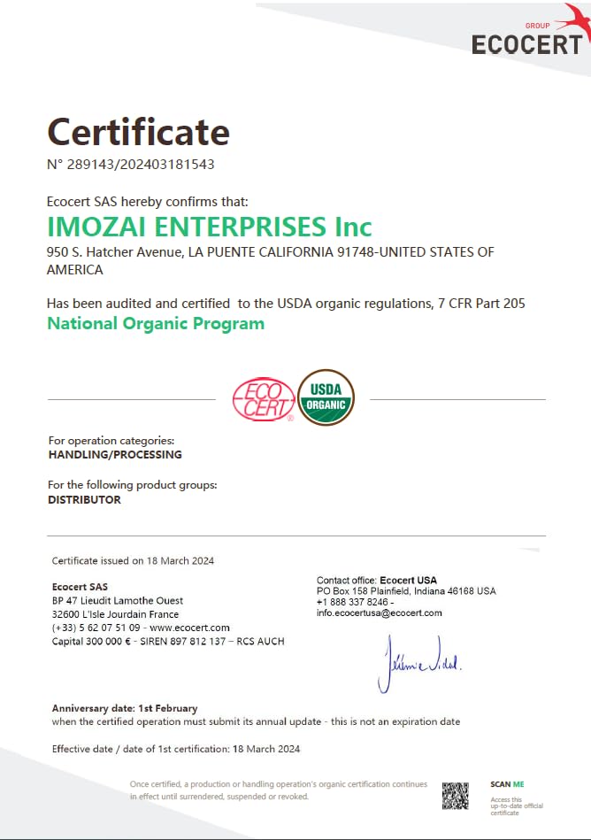 Alternative view of Imozai Organic White Tea Bags 100 Count Individually Wrapped