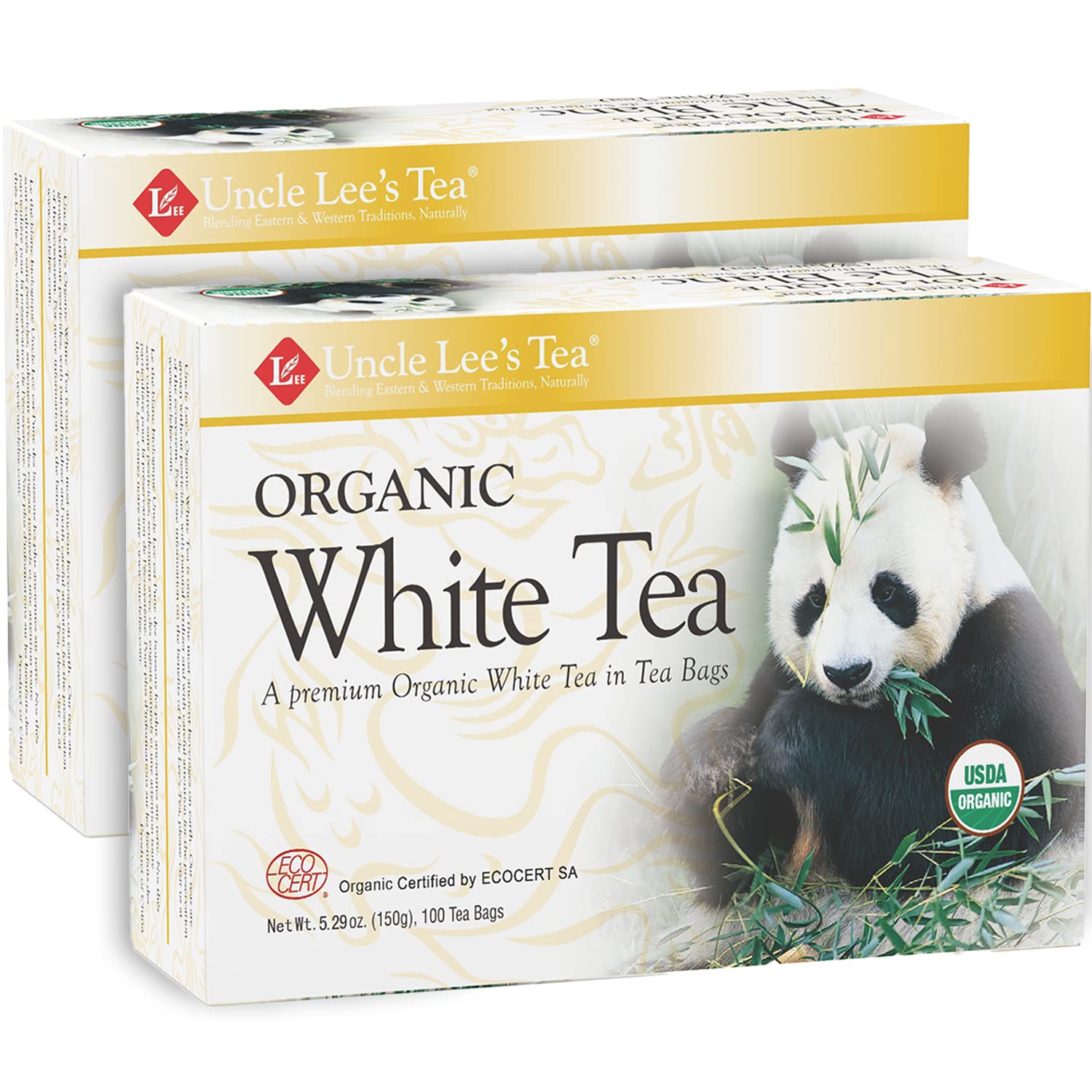 Uncle Lee's Tea Organic White Tea - Premium Tea for Everyday Wellness, Low Caffeine, Antioxidant-Rich White Tea Bags, Individually Wrapped, 100 Count (Pack of 4) - Image 7