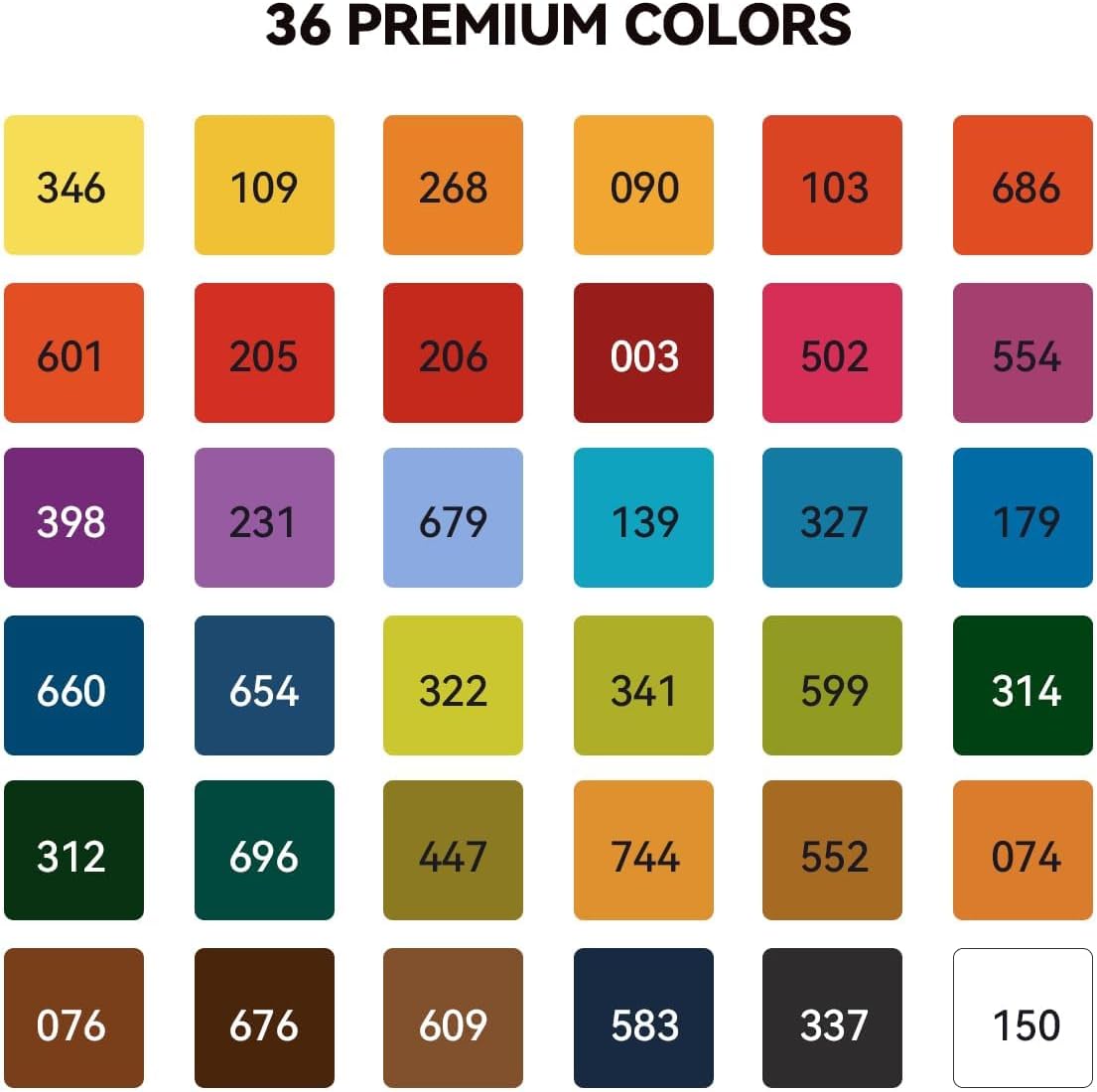 Alternative view of MeiLiang Watercolor Paint Set 36 Vibrant Colors 5ml / 0.17 Fl Oz Tubes, Watercolor Tubes with Great Value, Water Color Paints Art Supplies for Adults, Artists & Beginners