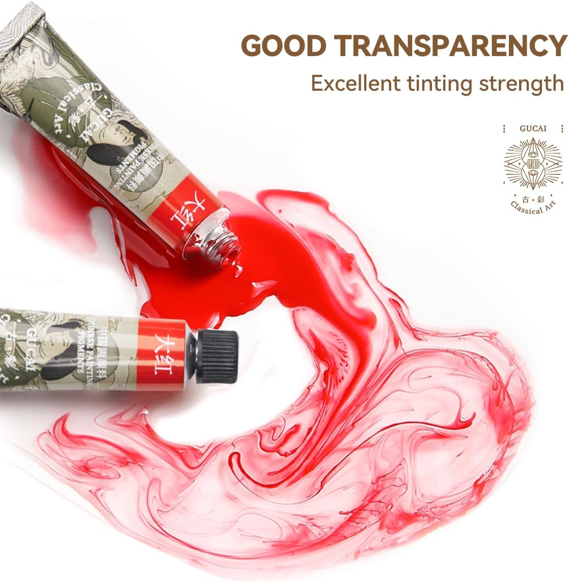 Alternative view of Paul Rubens Watercolor Paint Set, Traditional Chinese Watercolor Paints, 24 Vibrant Colors Watercolor Paint Tubes, Great Transparency And Fluidity Watercolor For Students, Artists And Beginners