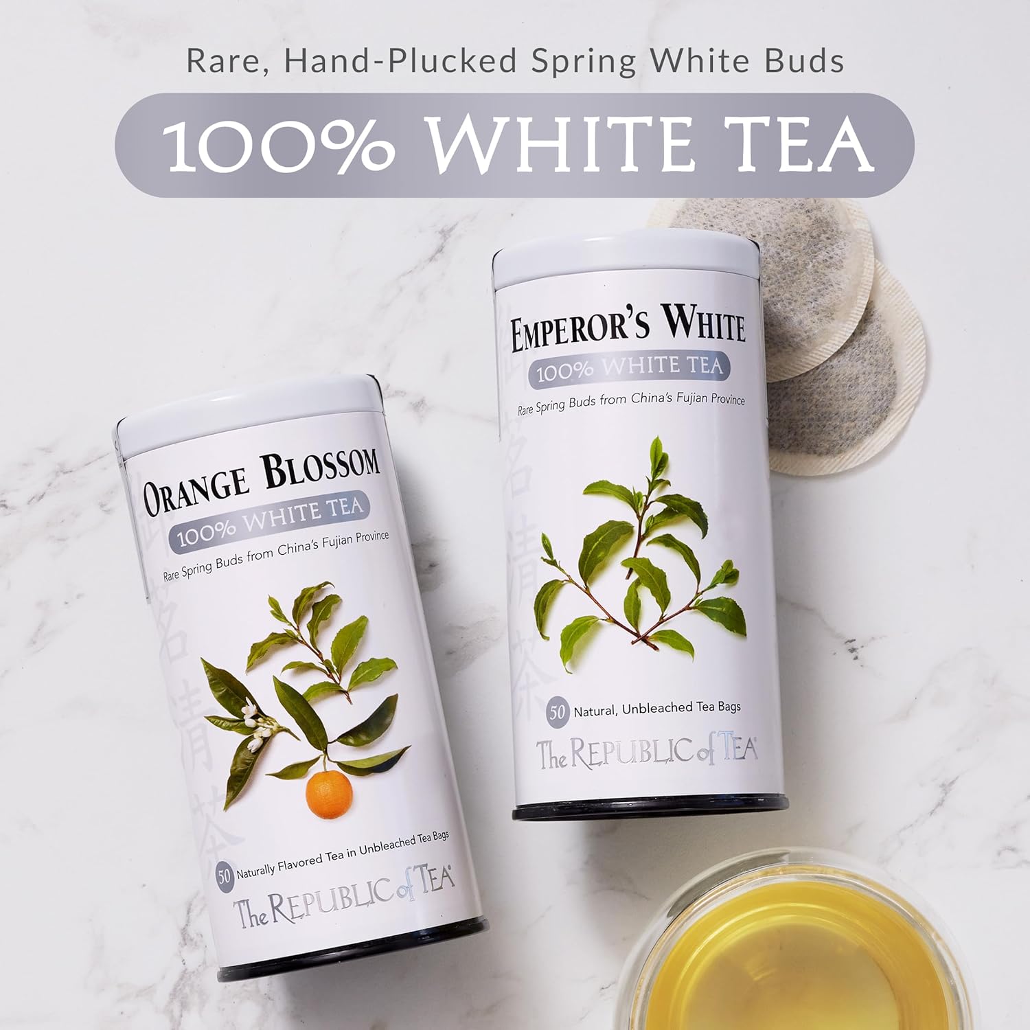 The Republic of Tea – Orange Blossom 100% White Tea Bags, Steeps 50 Low-Caffeinated Cups - Image 4